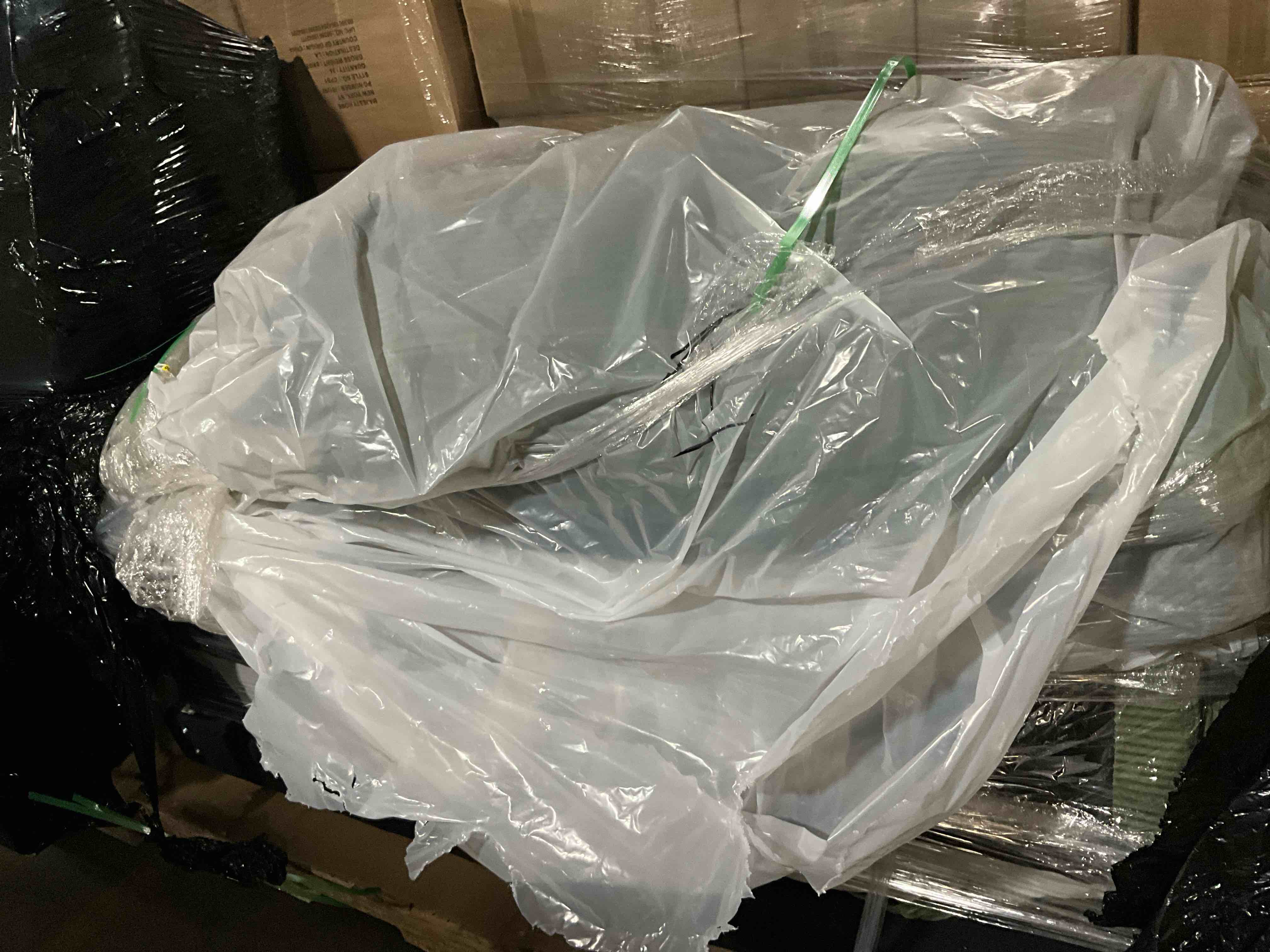 Condition photo showing As Is for L-Shaped Oversized Corduroy Modular Sectional Sleeper Sofa with Pull-Out Bed, Storage Seat,