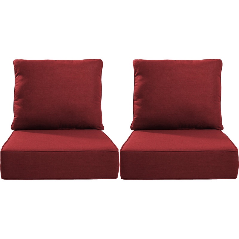 Deb Outdoor 6" Thick Cushion Set - Back Cushions And Seat Cushions Red