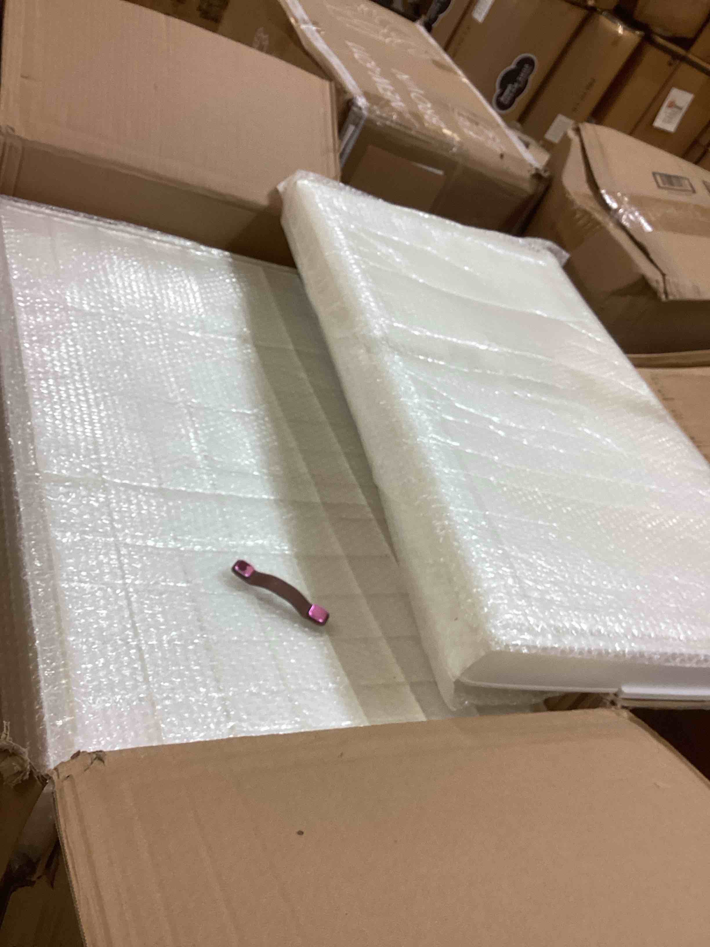 Condition photo showing As Is for FAHKNS 120Gal/480Qt Stackable Storage Bins, Collapsible Storage Bins with Lid, Extra Large Closet Organizers and Storage with Door, Suitable for Home Bedroom or Kitchen, White