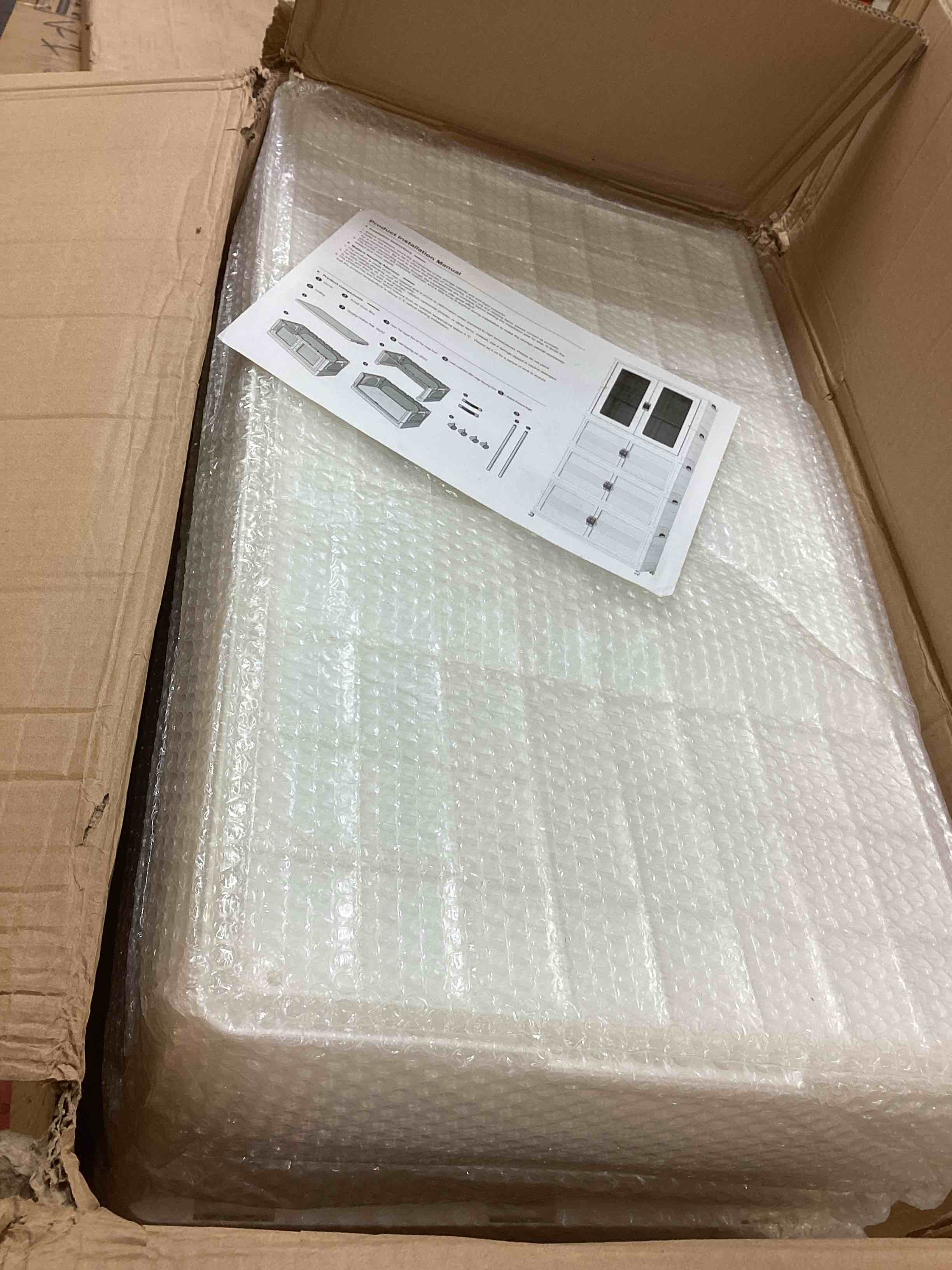 Condition photo showing Good Condition for (similar photo) Portable Folding Closet Wardrobe, Collapsible Clothes Cabinet with Hanging Rod, Closet Organizers and Storage with Magnetic Door, Wheels and 10 Hangers (1 Wardrobe +3 Folding Boxes)