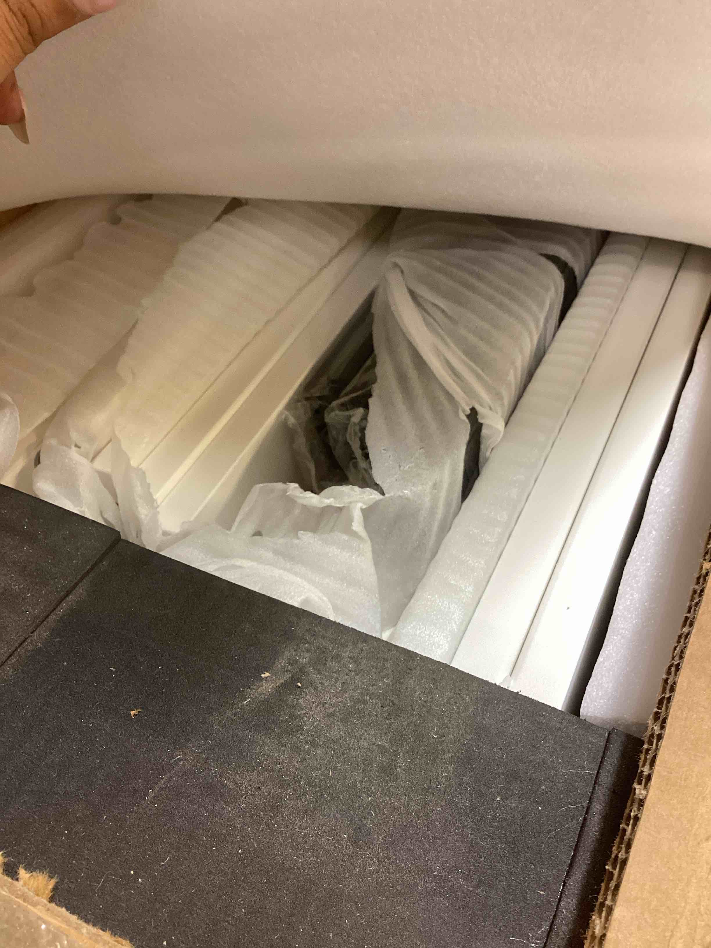 Condition photo showing Good Condition for (incomplete box 3/3) 47" Glass Top Walk-in Closet Island 8-Drawer Dresser with Light