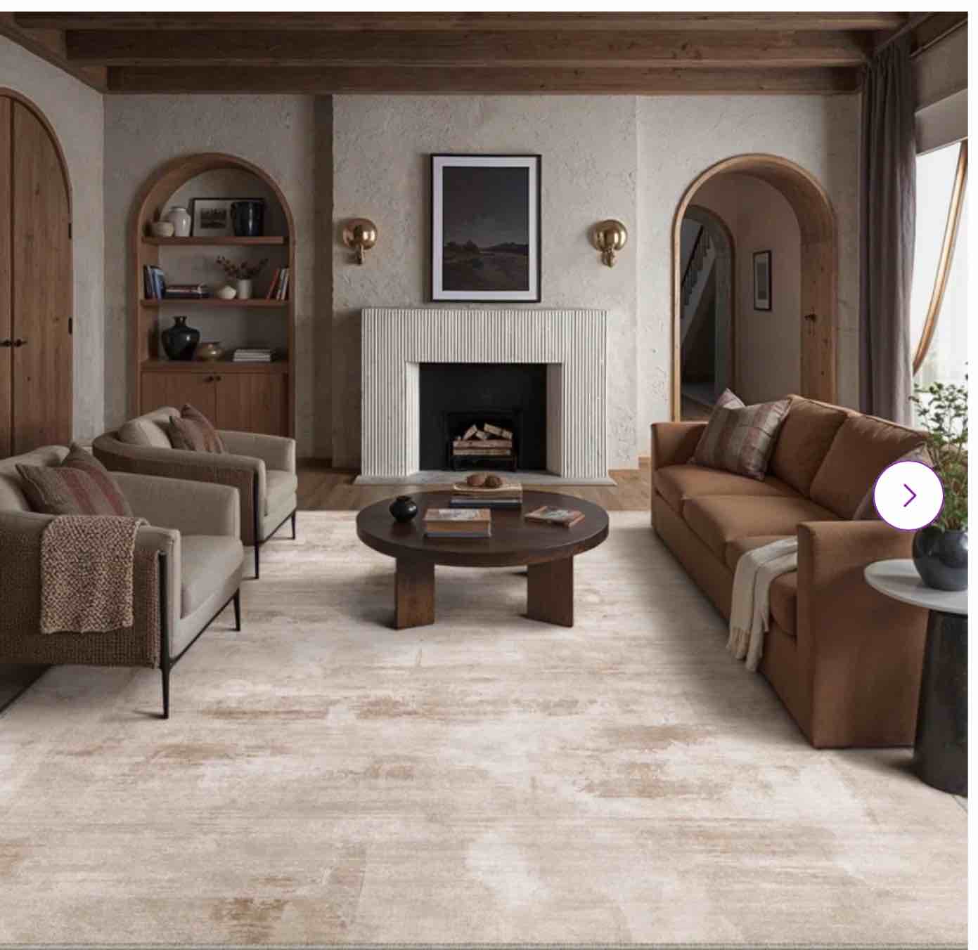 Lumora Oriental Light Brown/Beige Area Rug 6’x9’