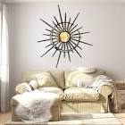 Modern Metal Sun and Crescent Moon Wall Decor