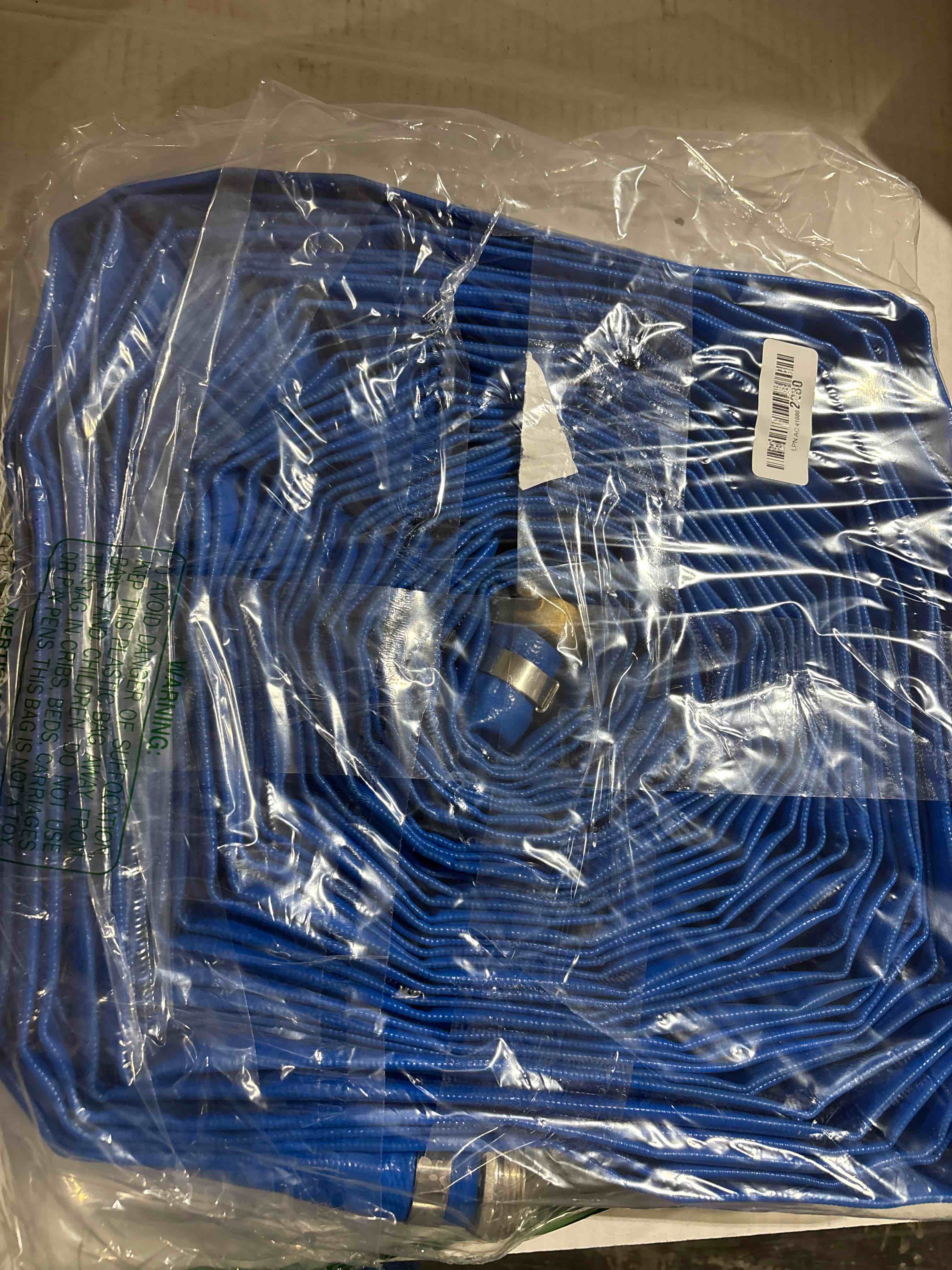 Condition photo showing New/Like New for DAVCO 1.25" ID x 100 ft Pool Backwash Hose, Heavy Duty Reinforced Blue PVC Lay Flat Water Discharge Pump Hoses For Swimming Drain Pools and Clean Filters, With Aluminum Pin Lug Fittings 1-1/4" ID x 100 FT Pin Lug Brass+Aluminum