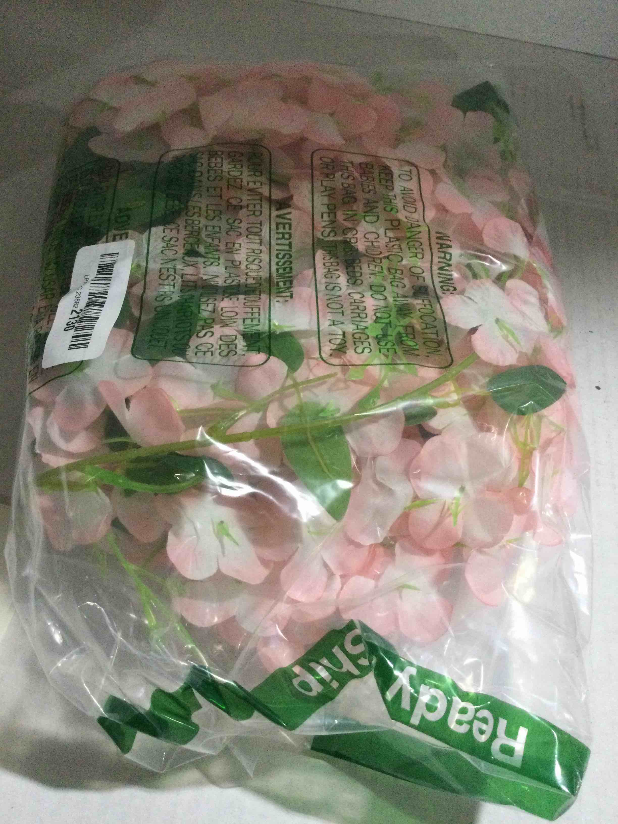 Condition photo showing New/Like New for ZINHO 60 Branches Wisteria Hanging Flowers, Artificial Pink Wisteria Flowers Garland for Wedding Arch Ceremony Party Garden Home Backdrop Decor 4 Pink