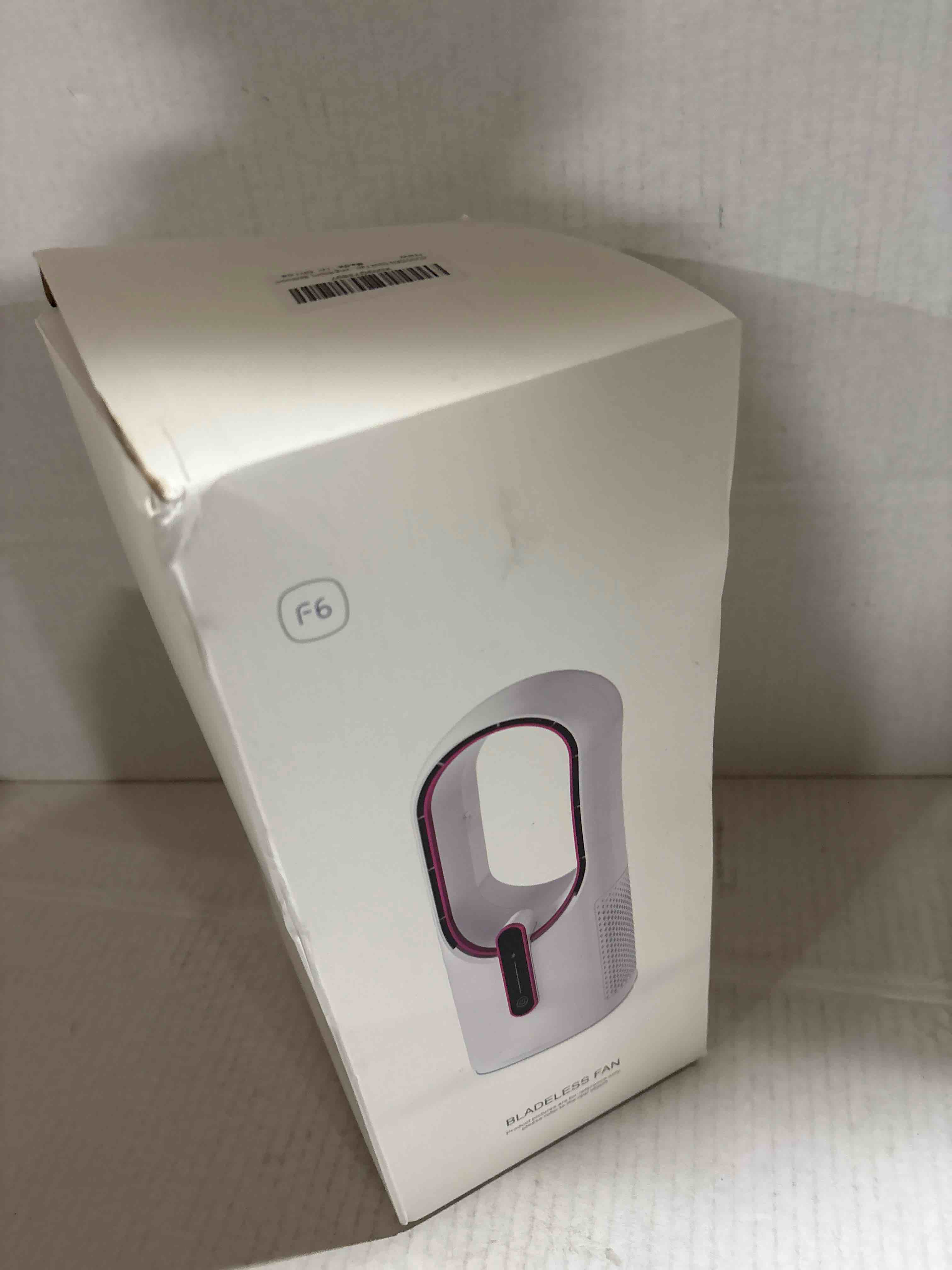 Condition photo showing New/Like New for Desk Fan Bladeless, 11.8 Inch Office Fan Small, Quiet, 3 Speed Adjustment, Touch Control, Easy to Clean, Desk Fans Small Quiet, Ideal for Office, Living Room, Bedroom Gray/Dark Red