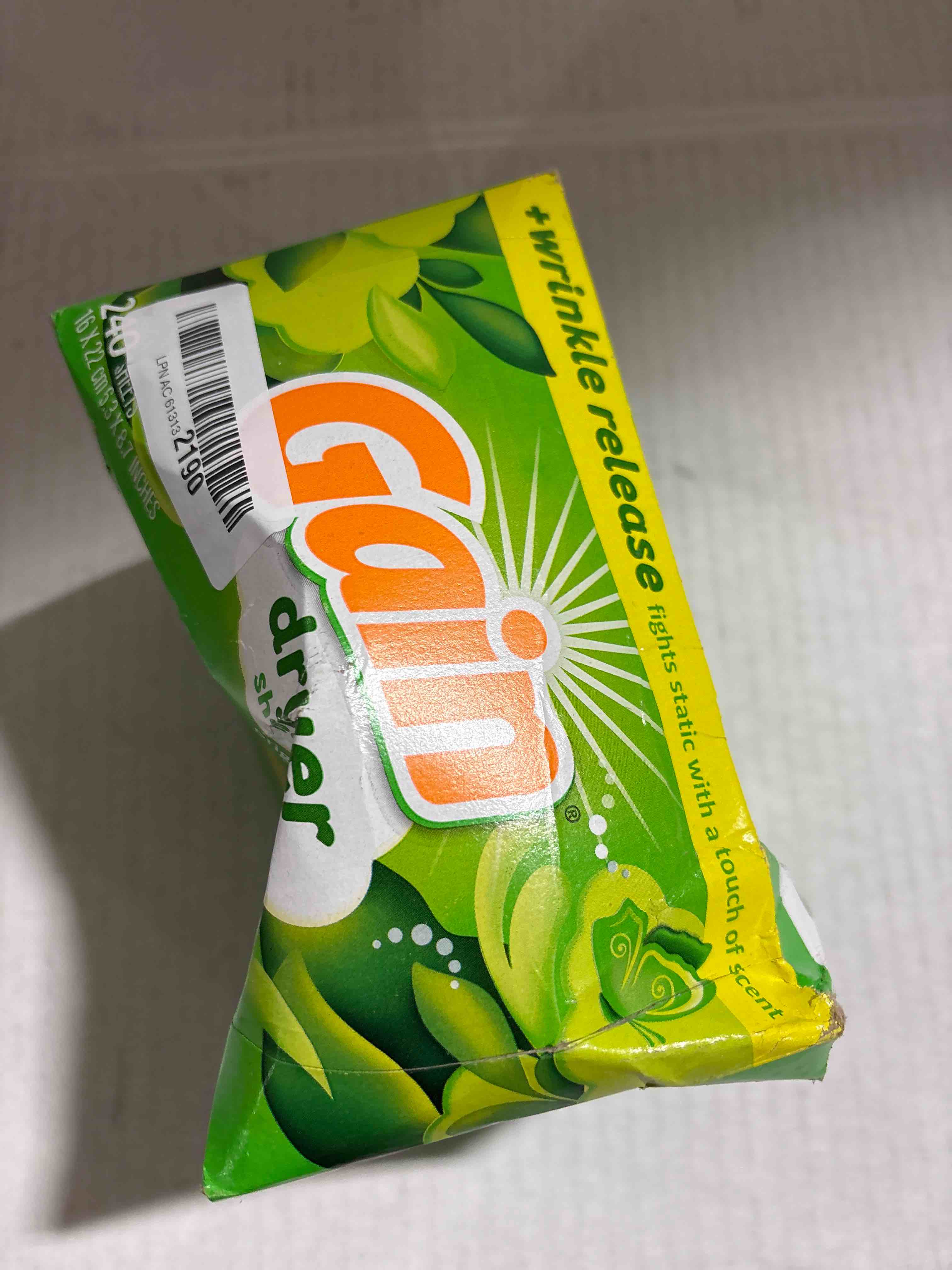 Condition photo showing New/Like New for Gain dryer sheets Plus Wrinkle Release, Original Scent, 240 Count, Fights static with a touch of scent, laundry sheets Original 240 Count (Pack of 1)