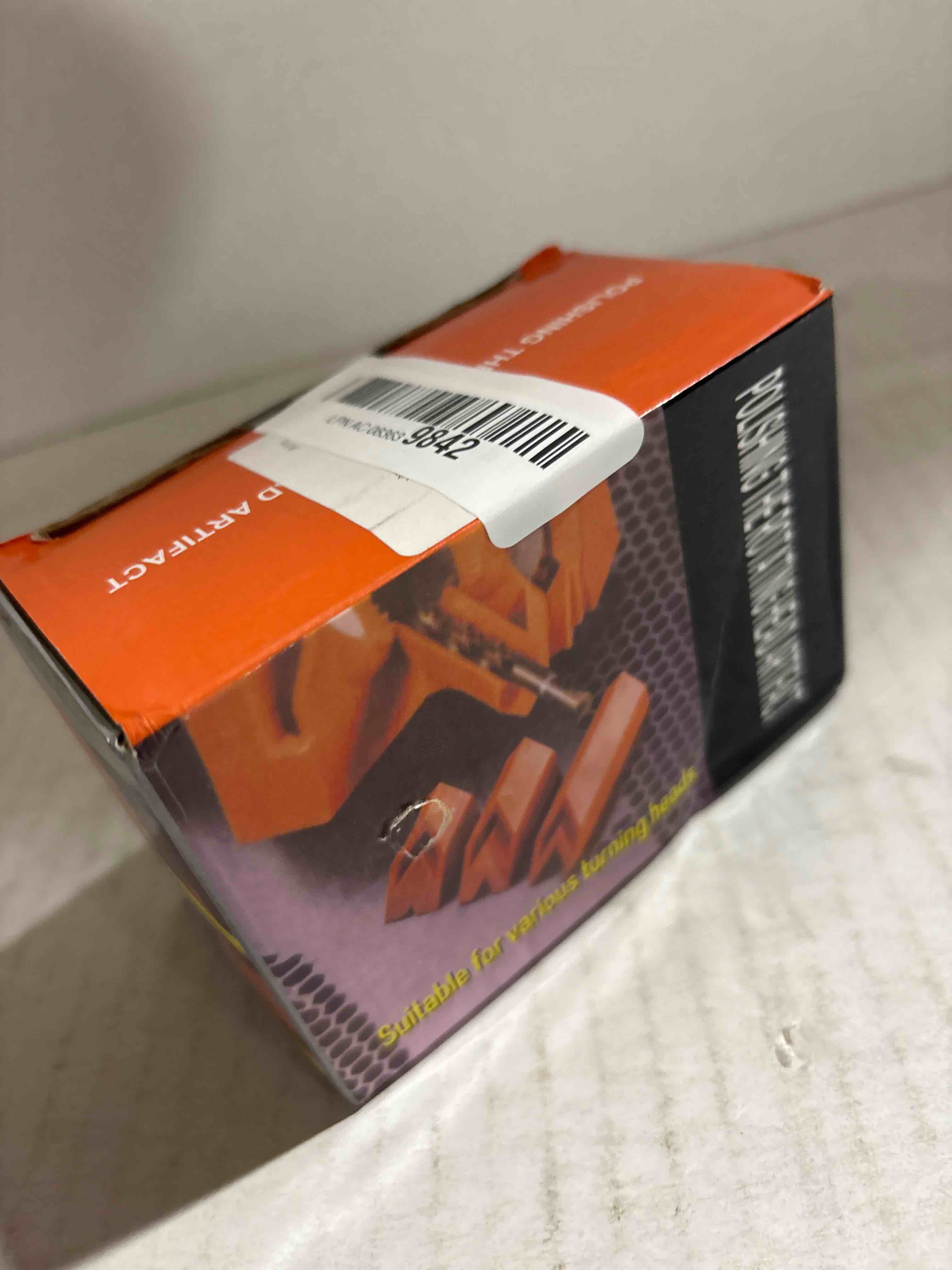 Condition photo showing New/Like New for Drill Bit Sharpener Tool with Grinding Wheels, 5/64-5/8 inch Range, Orange