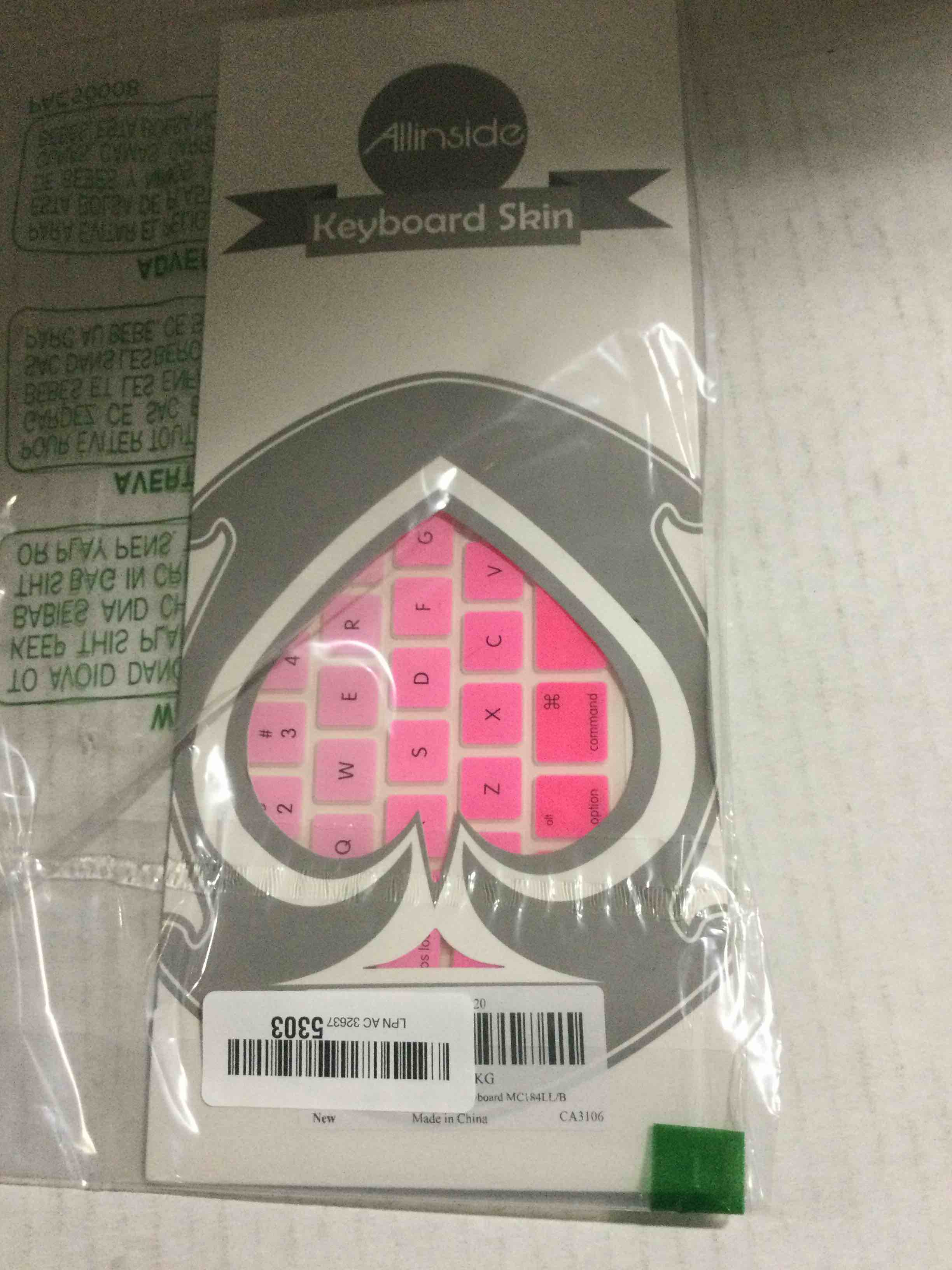 Condition photo showing New/Like New for Allinside Pink Ombre Keyboard Cover Skin for MacBook Pro 13" 15" 17" (2015 or Older Version), MacBook Air 13" A1369/A1466, Older iMac Wireless Keyboard MC184LL/B 2010-2017 MacBook Air 13 & 2008-2015 Mac Pro 13/15 Ombre Pink