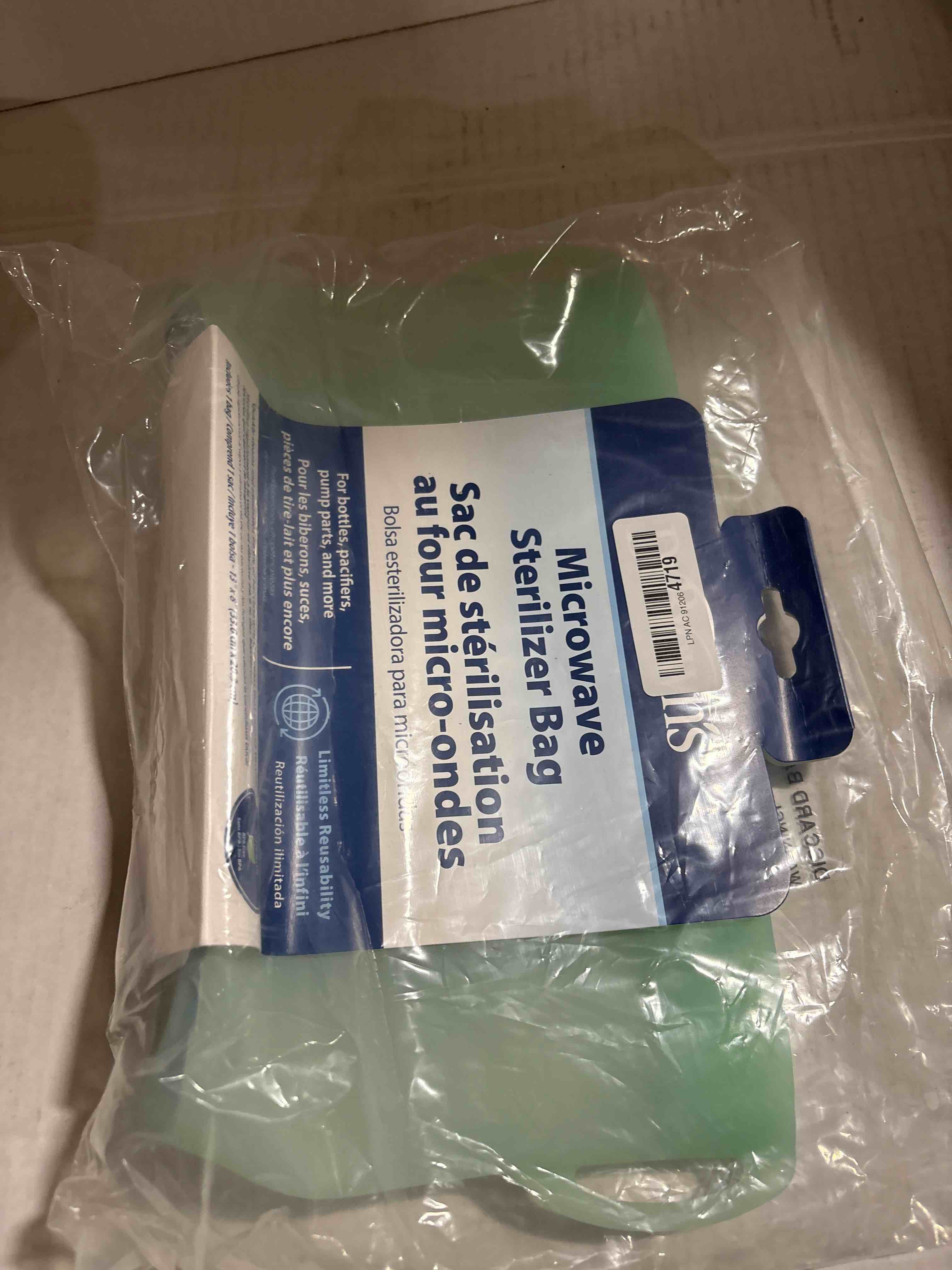 Condition photo showing New/Like New for Dr. Brown's Microwave Steam Sterilizer Bag for Baby Bottles, Breast Pump Parts & Other Toddler Accessories, 100% Silicone, Reusable Sterilizing Bag