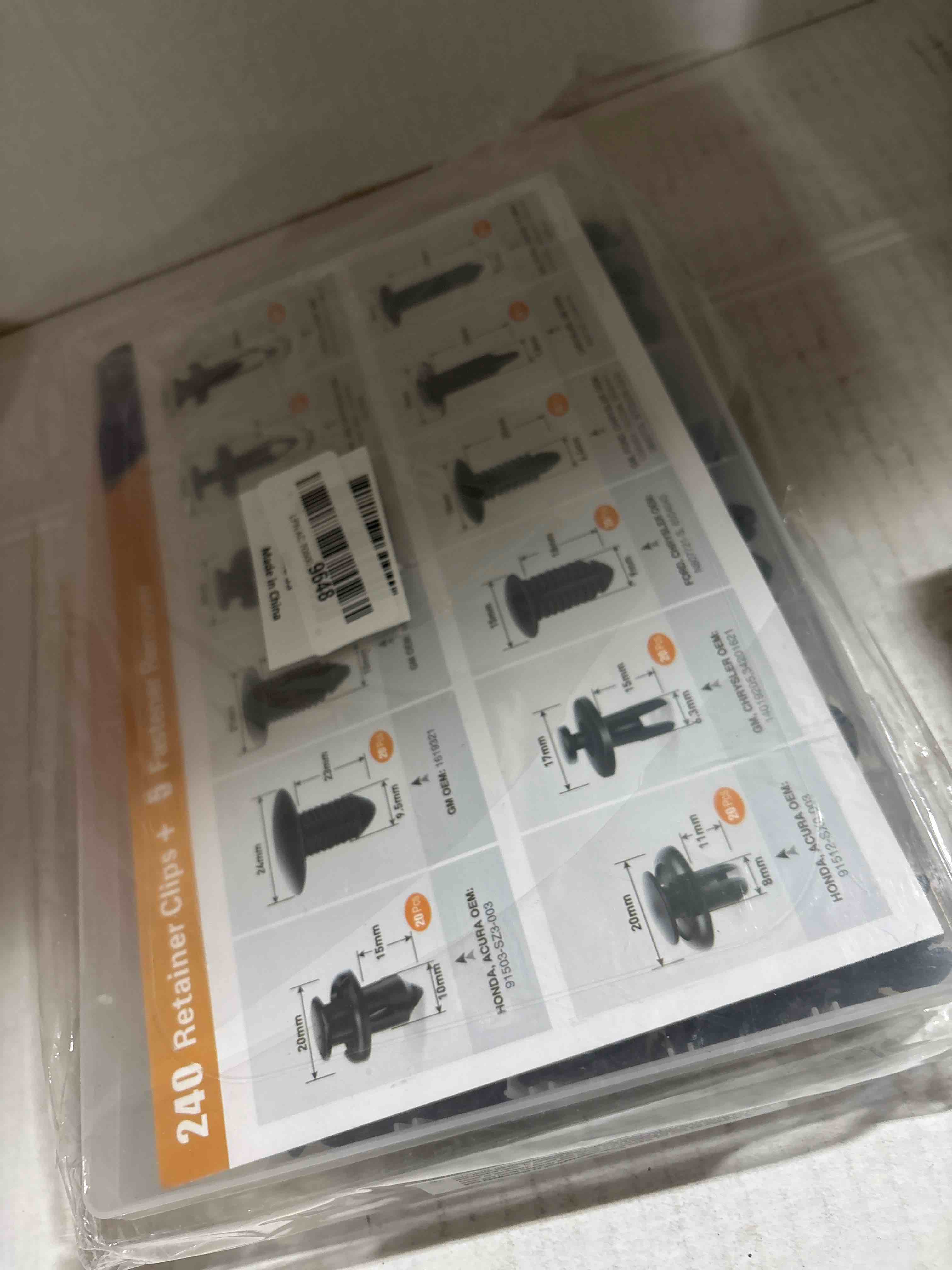 Condition photo showing New/Like New for GOOACC - GRC-33 240PCS Bumper Retainer Clips Car Plastic Rivets Fasteners Push Retainer Kit Most Popular Sizes Auto Push Pin Rivets Set -Door Trim Panel Fender Clips for GM Ford Toyota Honda Chrysler 240Pcs Clips + 5 Remover Retainer Kit