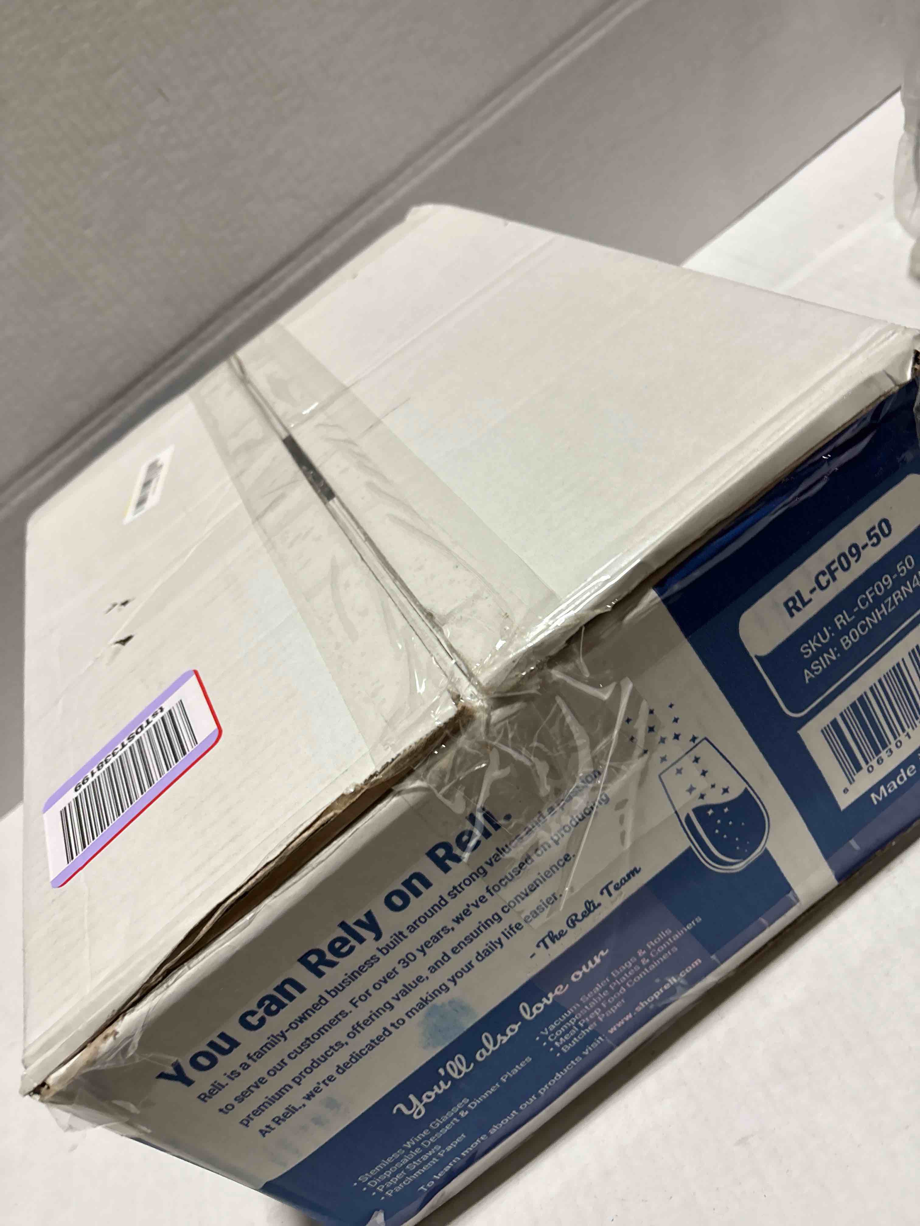 Condition photo showing New/Like New for Reli. Champagne Flutes Plastic (50 Pack, 9oz) Clear, Stemless | Disposable Mimosa Glasses for Champagne, Mimosa, Cocktail, Wedding/Parties | BPA-Free Plastic Champagne Flutes, Shatterproof Cups