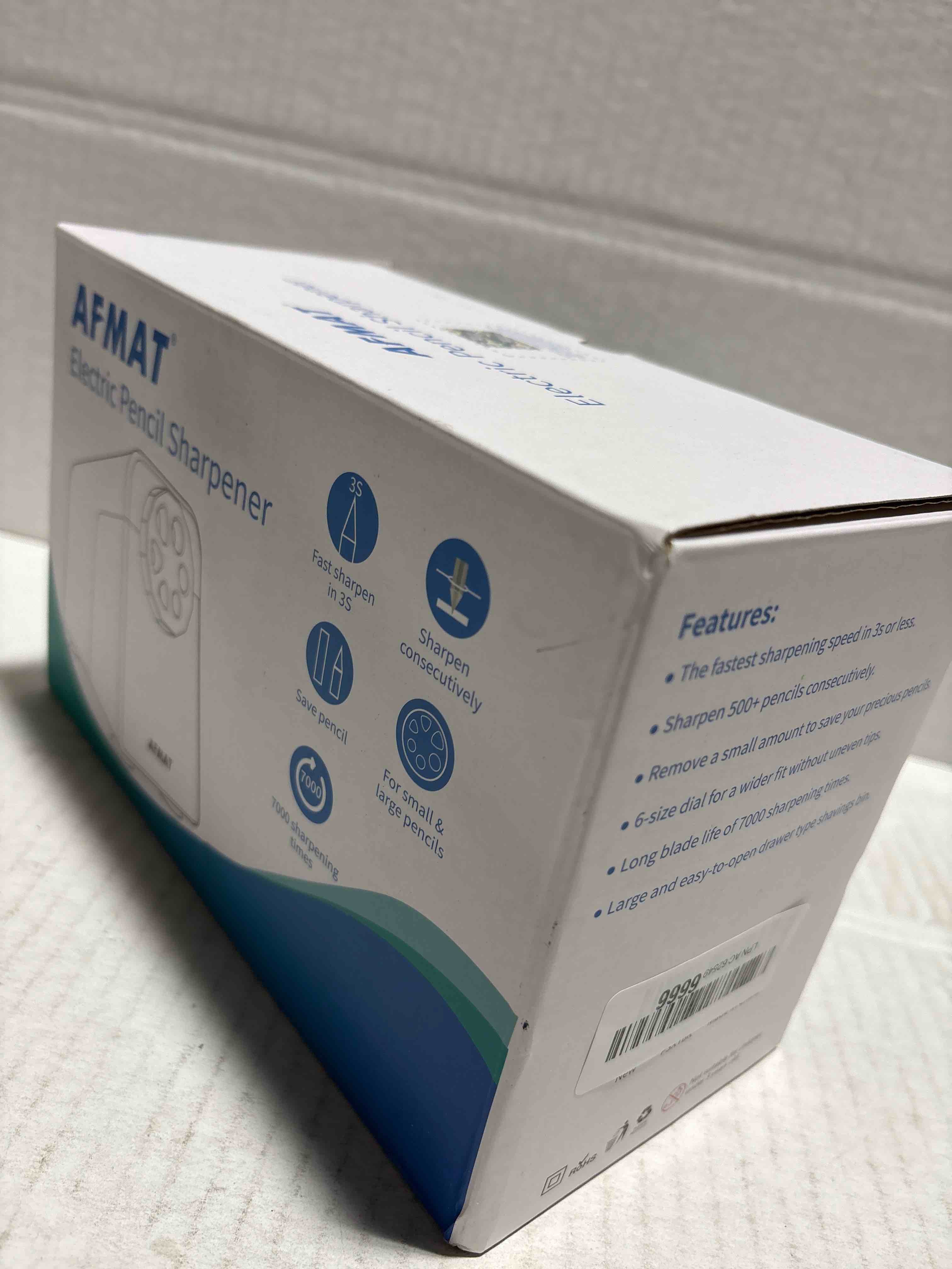 Condition photo showing New/Like New for AFMAT Electric Pencil Sharpener Heavy Duty, 6 Holes, Auto Stop Pencil Sharpeners for Classroom, Electric Sharpener for 6-11mm Colored Pencils Black