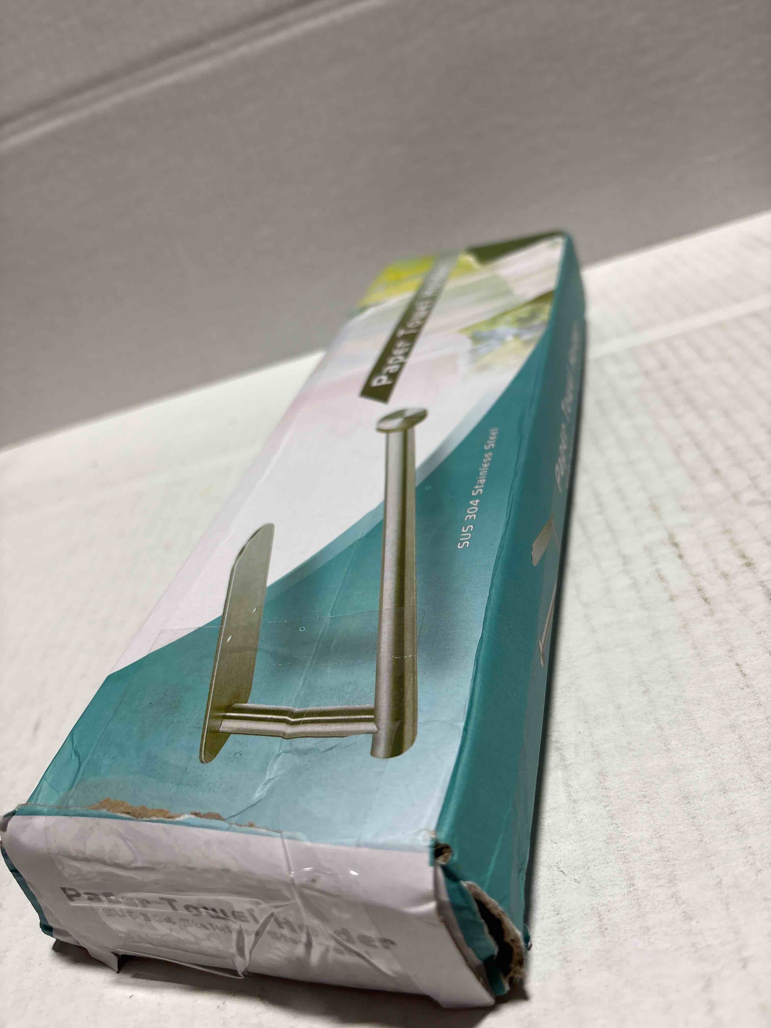 Condition photo showing New/Like New for Paper Towel Holders for Kitchen,Paper Towels Bulk- Self-Adhesive Under Cabinet,Both Available in Adhesive and Screws,Stainless Steel Silver 1