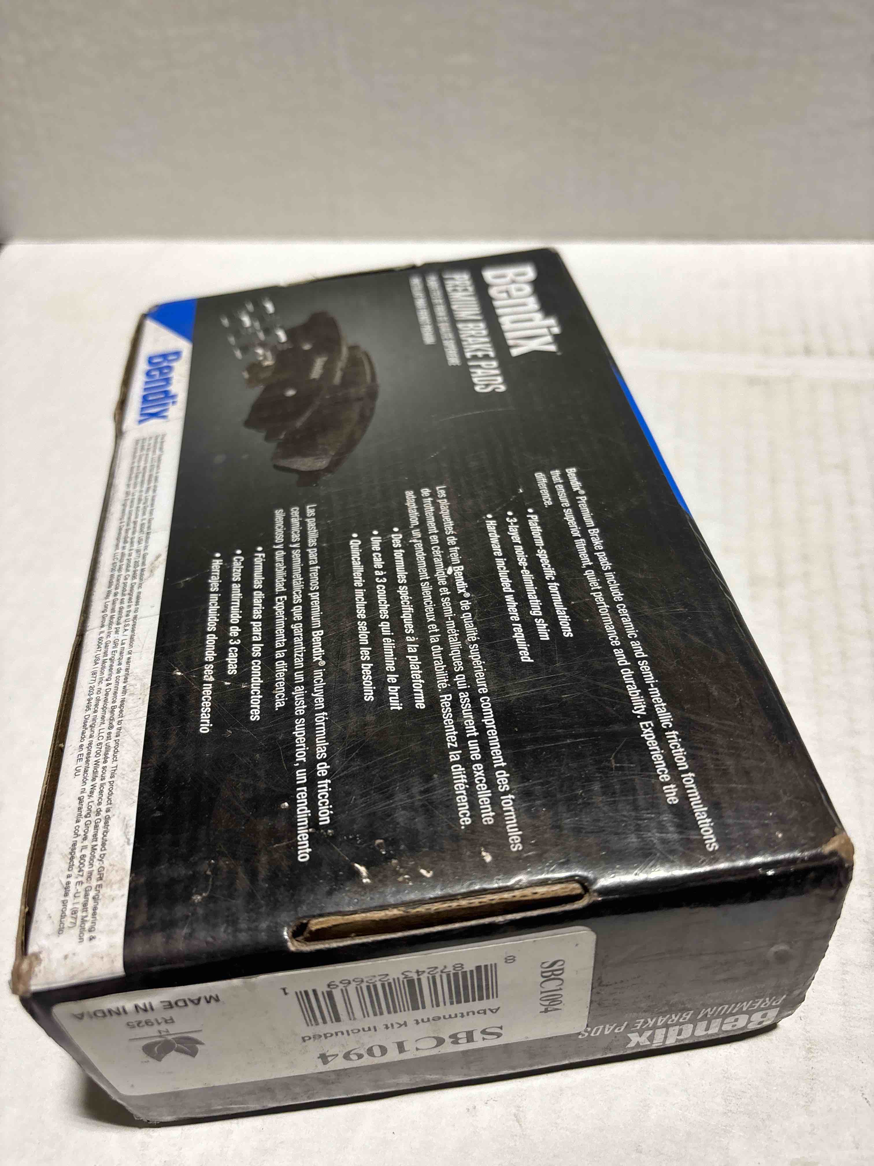 Condition photo showing New/Like New for Bendix Premium SBC1094 Ceramic Front Brake Pads for Select Models Chevrolet City Express, Nissan Frontier, LEAF, NV200, Pathfinder, Xterra, Suzuki Equator