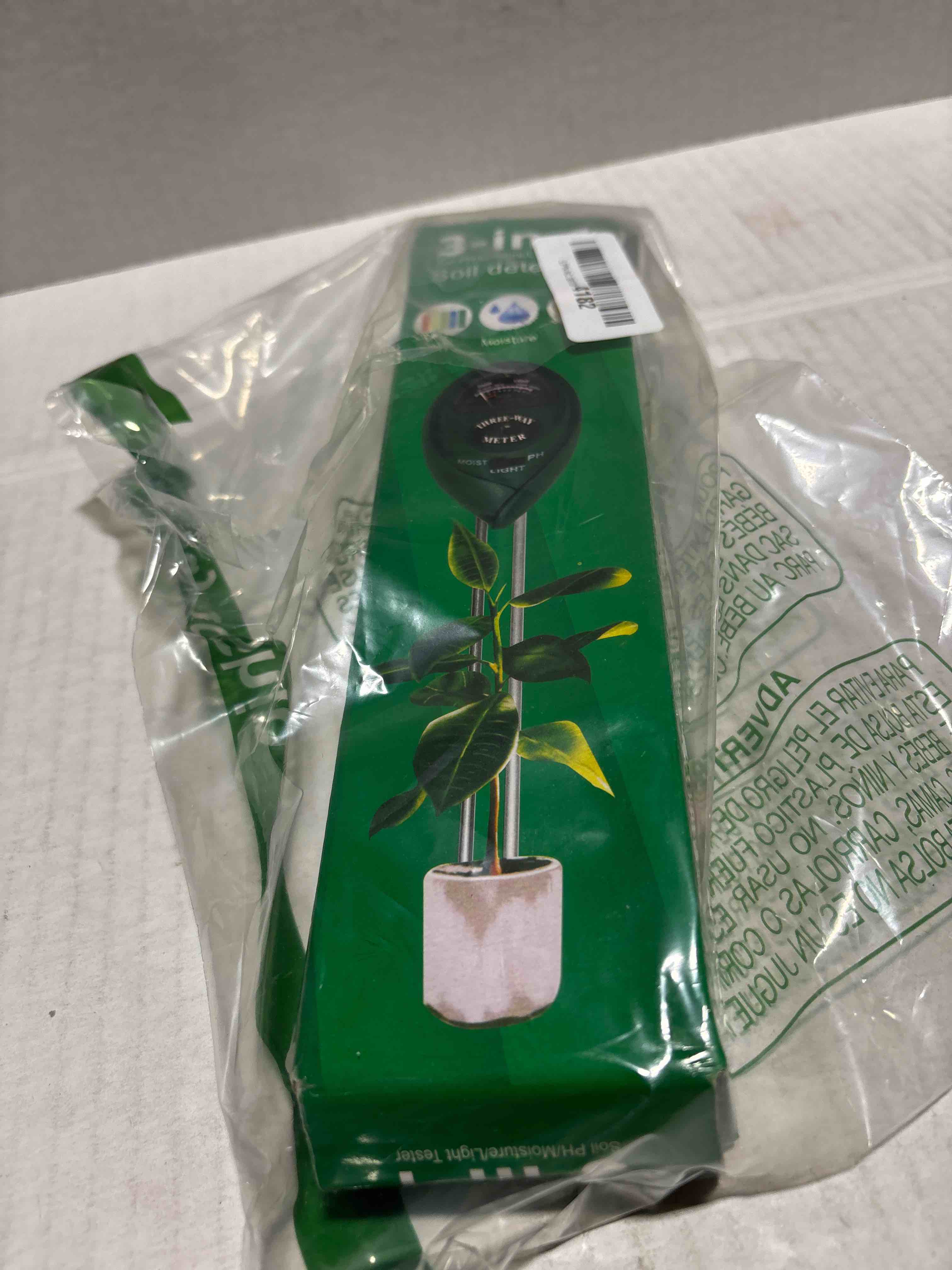 Condition photo showing New/Like New for Soil Tester 3-in-1 – Soil Moisture Meter, Light Sensor & Soil pH Tester – No Battery Needed – Plant Moisture & Water Monitor for Garden, Lawn, Farm, Indoor/Outdoor – Promote Healthy Growth