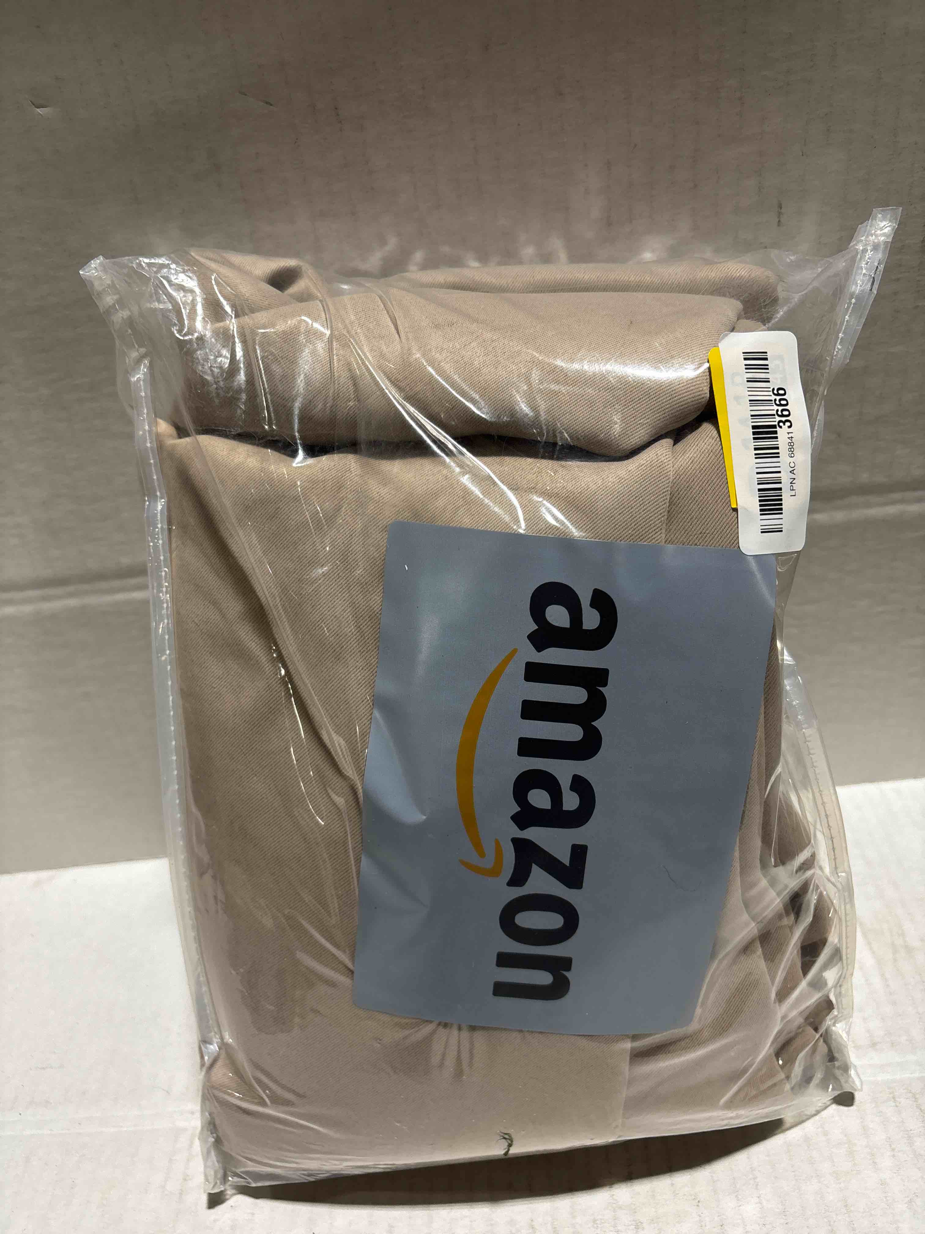 Condition photo showing New/Like New for Yakamok 100% Blackout Curtains 63 Inches Long, 2 Thick Layers Heat and Full Light Blocking Soft Thermal Insulated Drapes for Bedroom(62" Wide Each Panel, Natural, 2 Panels) 62"W x 63"L (Pack of 2) Natural