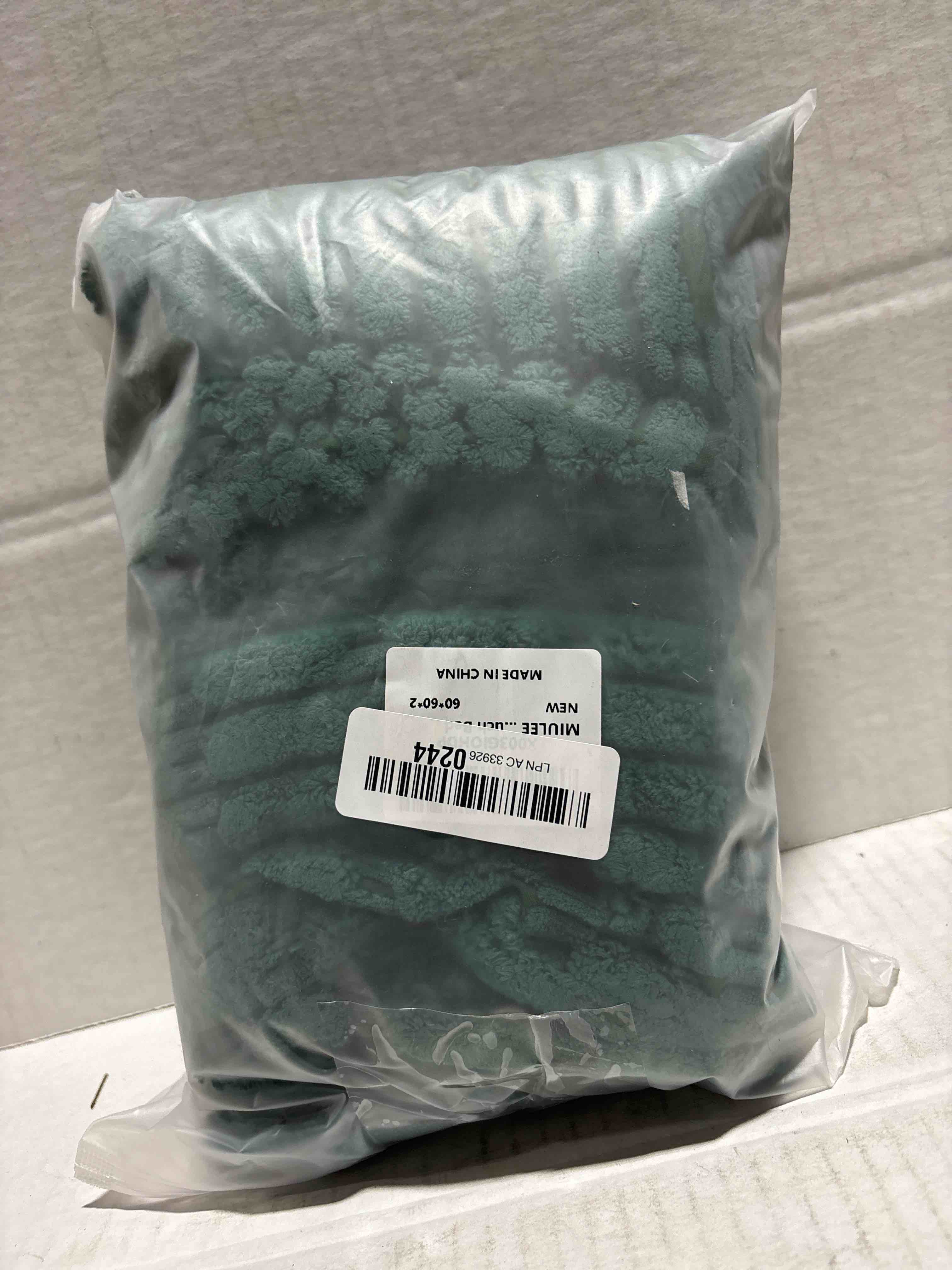 Condition photo showing New/Like New for MIULEE Pack of 2 Christmas Dark Green Corduroy Decorative Euro Sham Pillow Covers 24x24 Inch Soft Boho Striped Throw Pillow Covers Modern Farmhouse Home Decor for Sofa Living Room Couch Bed 24" x 24" (Pack of 2) Dark Green 2