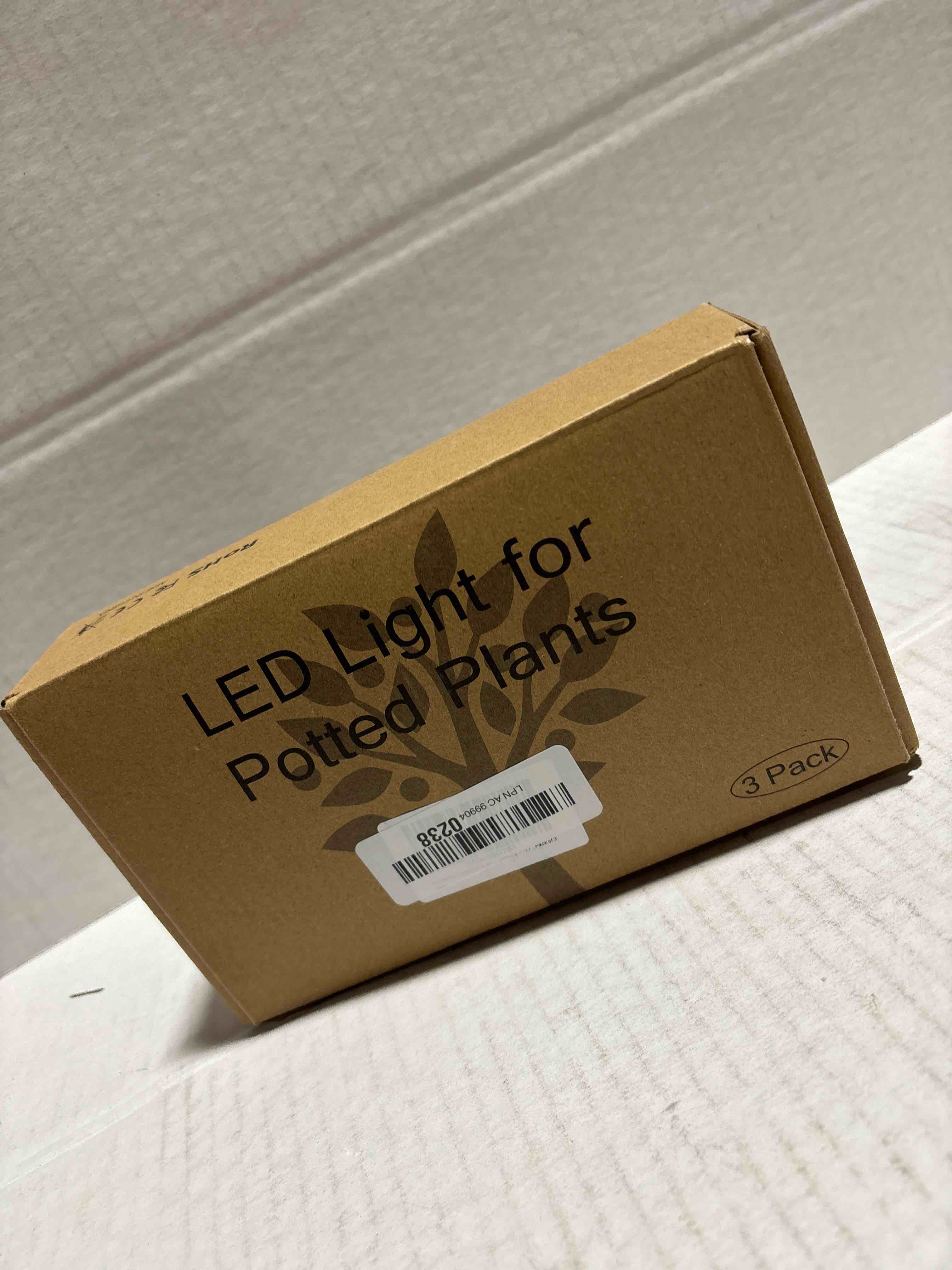 Condition photo showing New/Like New for Plant Lights for Indoor Growing, Full Spectrum Grow Light with 48 LEDs, 5 Dimmable Levels Super Bright Halo Grow Lights, with Automatic Timer, Height Adjustable 7"-17", Pack of 3 3-Pack
