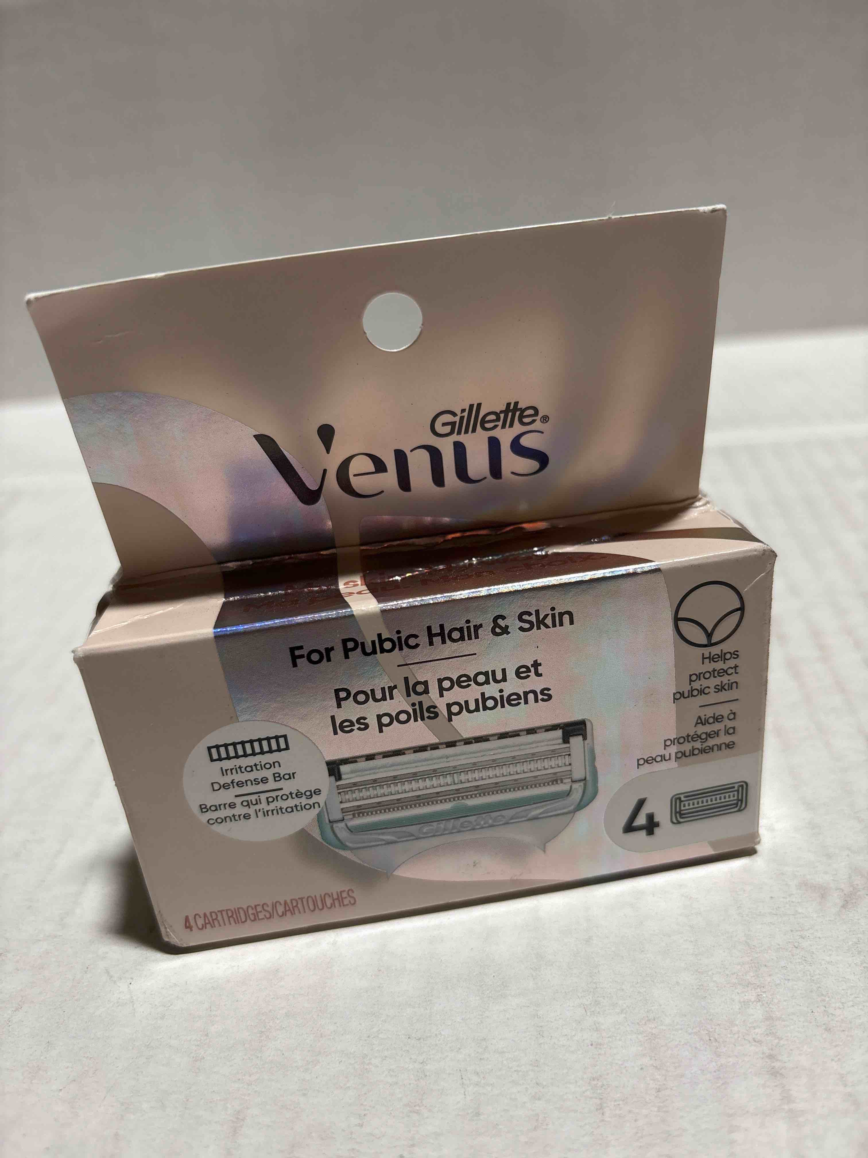 Condition photo showing New/Like New for Venus for Pubic Hair and Skin Women s Razor Blade Refills 4 Count