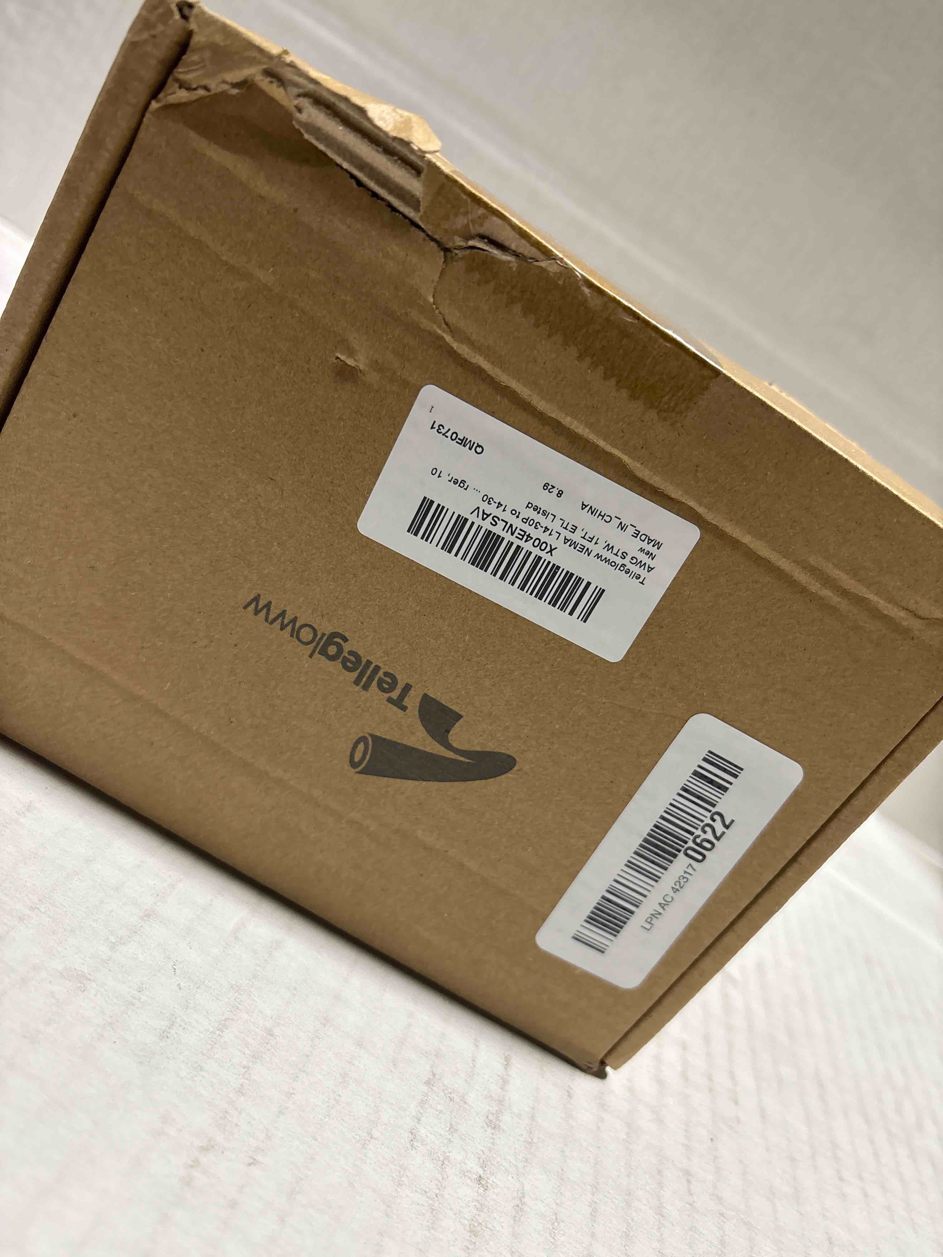 Condition photo showing New/Like New for NEMA L14-30P to 14-30R 30 Amp Dryer Generator Adapter Cord 4 Prong L14-30P Locking Generator Male to 14-30R RV Dryer Female for RV EV Charger, 10 AWG STW, 1FT, ETL Listed L14-30p to 14-30r 1 ft