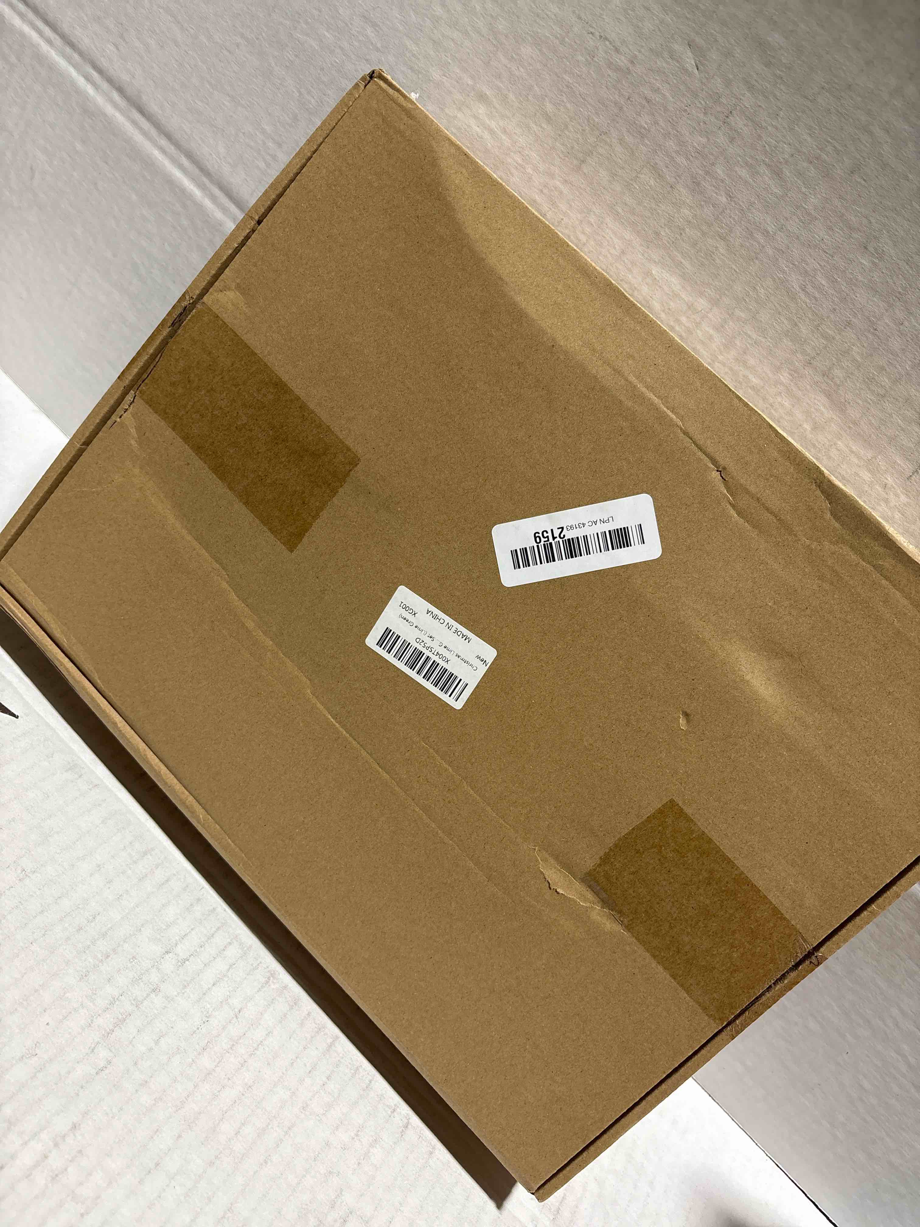 Condition photo showing New/Like New for 56 Pcs Christmas Tree Ornaments Set Include Red Lime Green Peppermint Candy Ball Ornaments Christmas Tree Bow Topper Faux Fur Ribbon Ball Tree Skirt Led Lights for Xmas Holiday Decor