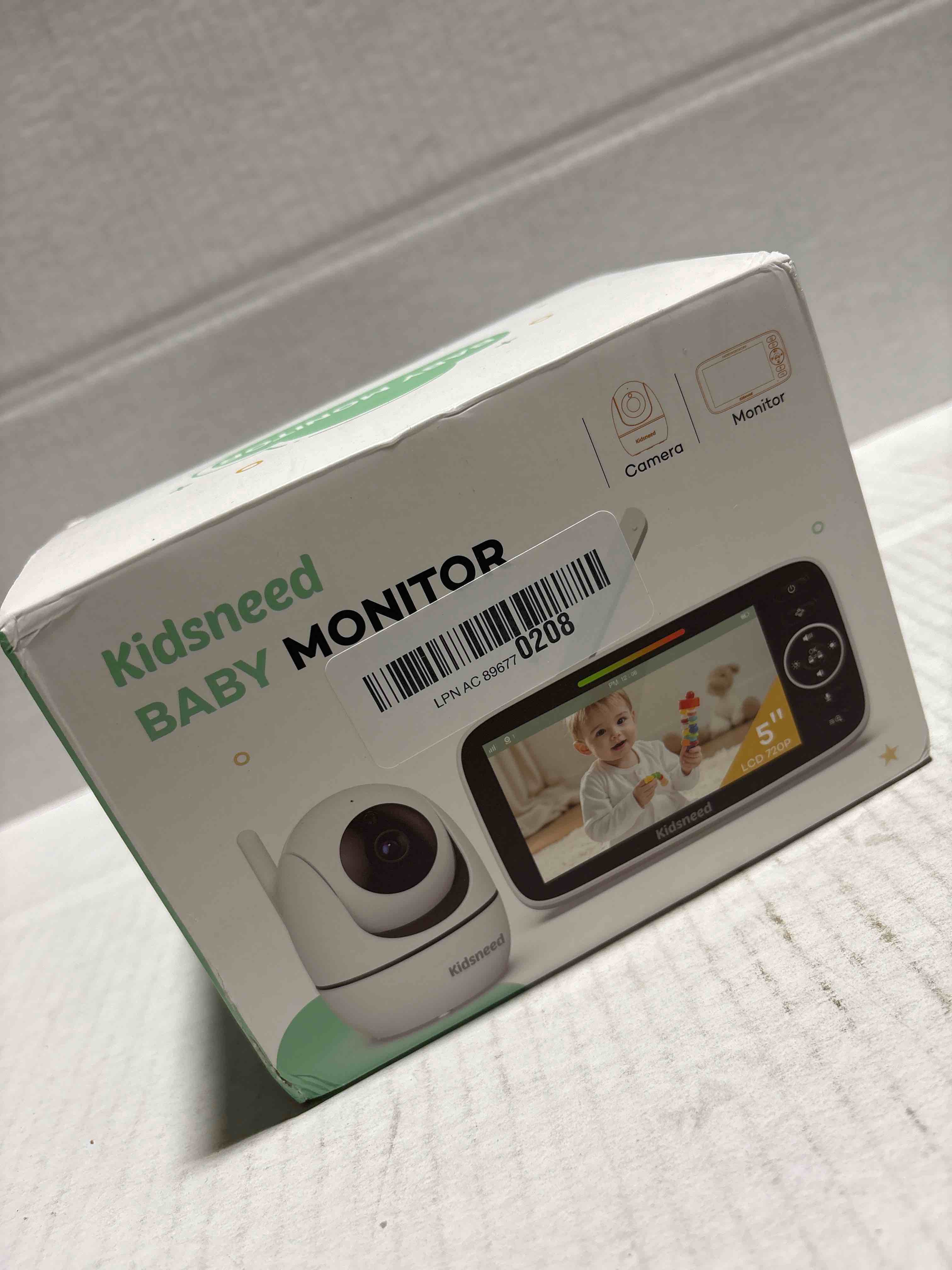 Condition photo showing New/Like New for Baby Monitor with Camera and Audio – 720P Baby Camera No WiFi, 5 inch Screen,48 Hours Battery Life, Night Vision, Remote Pan& Tilt& Zoom?Two-Way Talk, Lullabies, Thermal Monitor, 1000ft Range 530