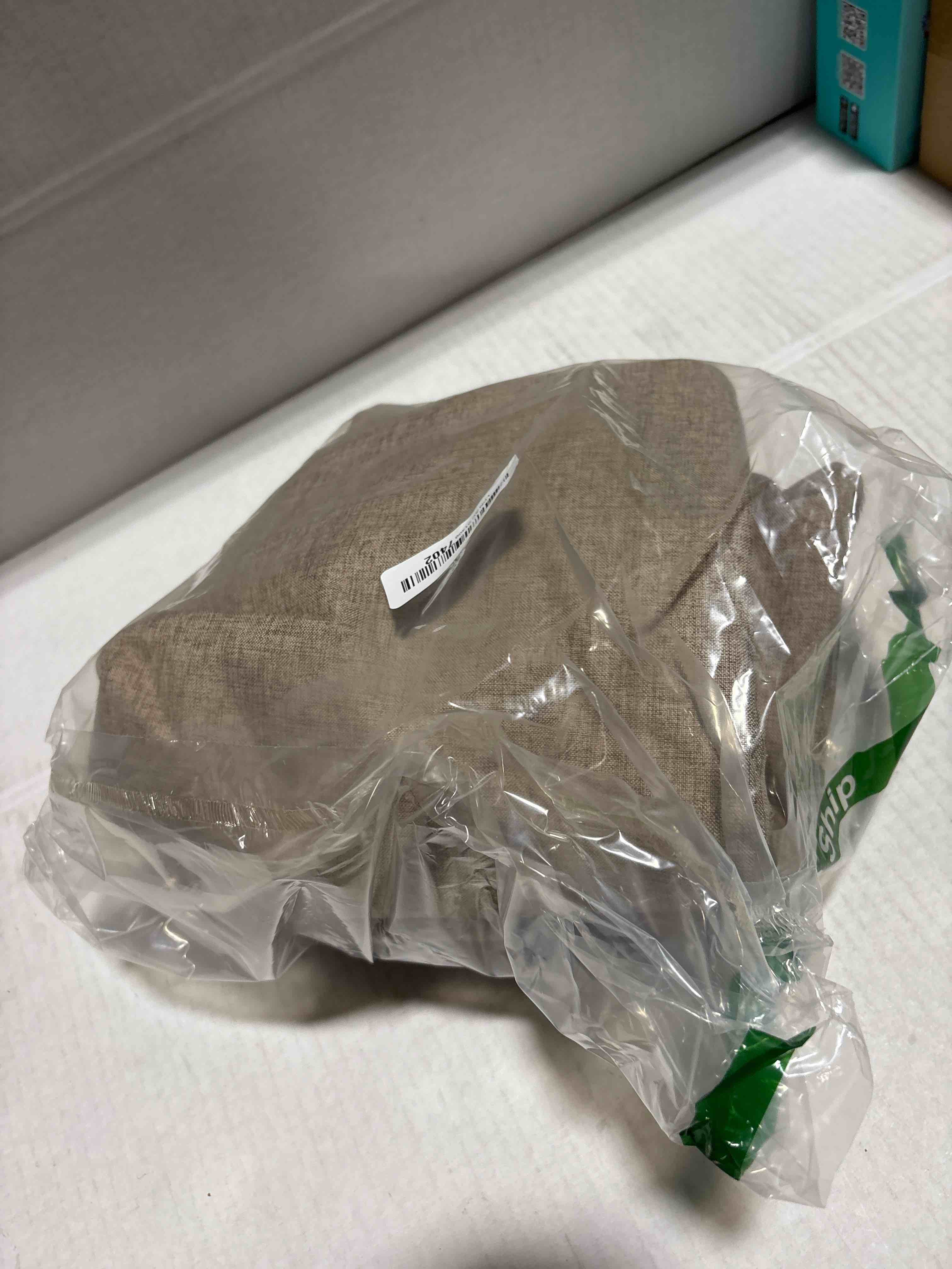 Condition photo showing New/Like New for LAMIT 100% Blackout Natural Linen Curtains, 72 Inches Linen Textured Thermal Bedroom Curtains Back Tab and Rod Pocket Neutral Panels with White Liner for Farmhouse, 2 Panels, 52 x 72 Inch, Taupe 52"W x 72"L (Pack of 2) Taupe