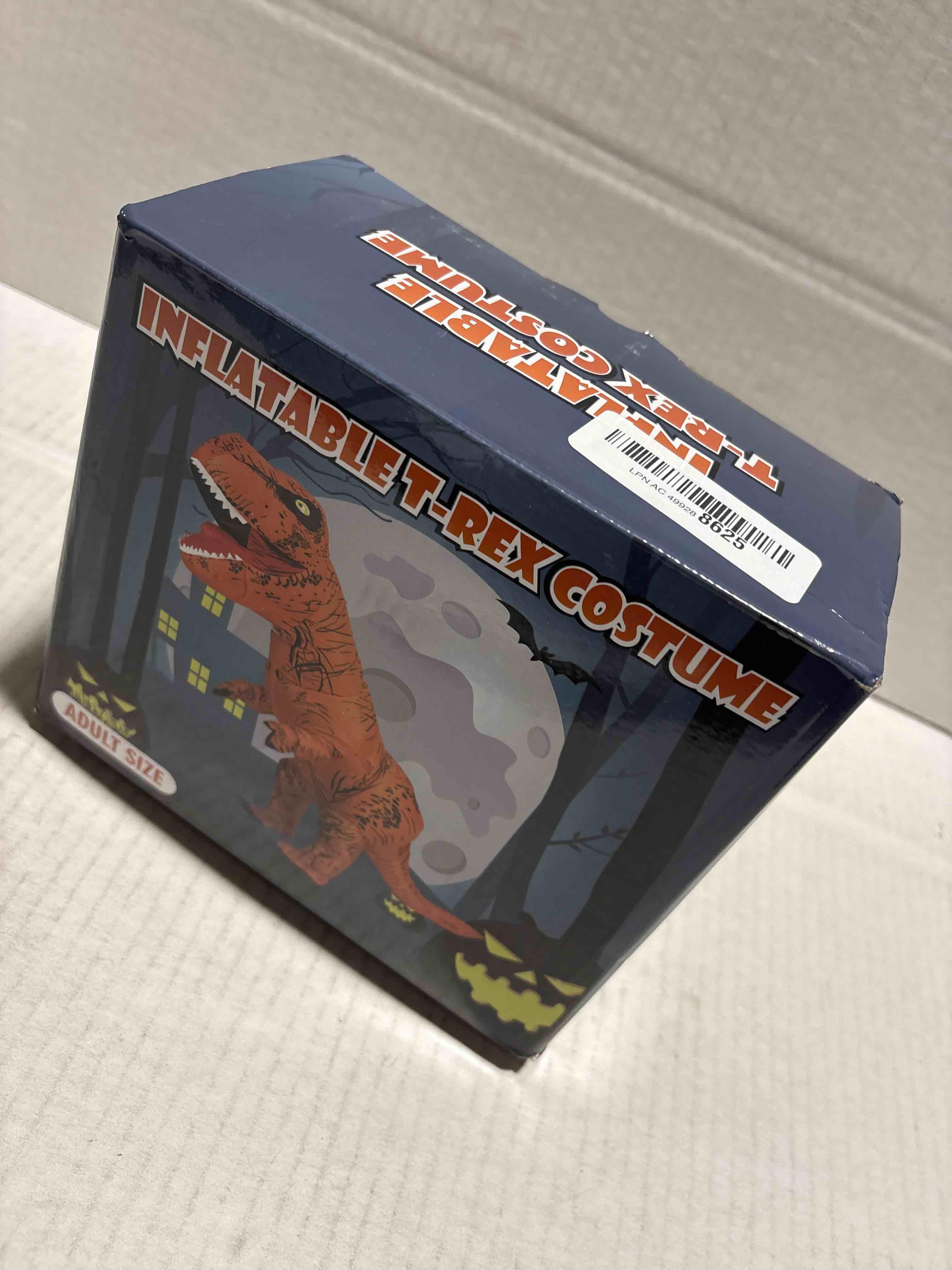 Condition photo showing New/Like New for Inflatable Dinosaur Costume Adult&Kid, Blow Up Inflatable Trex Costume for Halloween Themed Party Cosplay Adult-brown