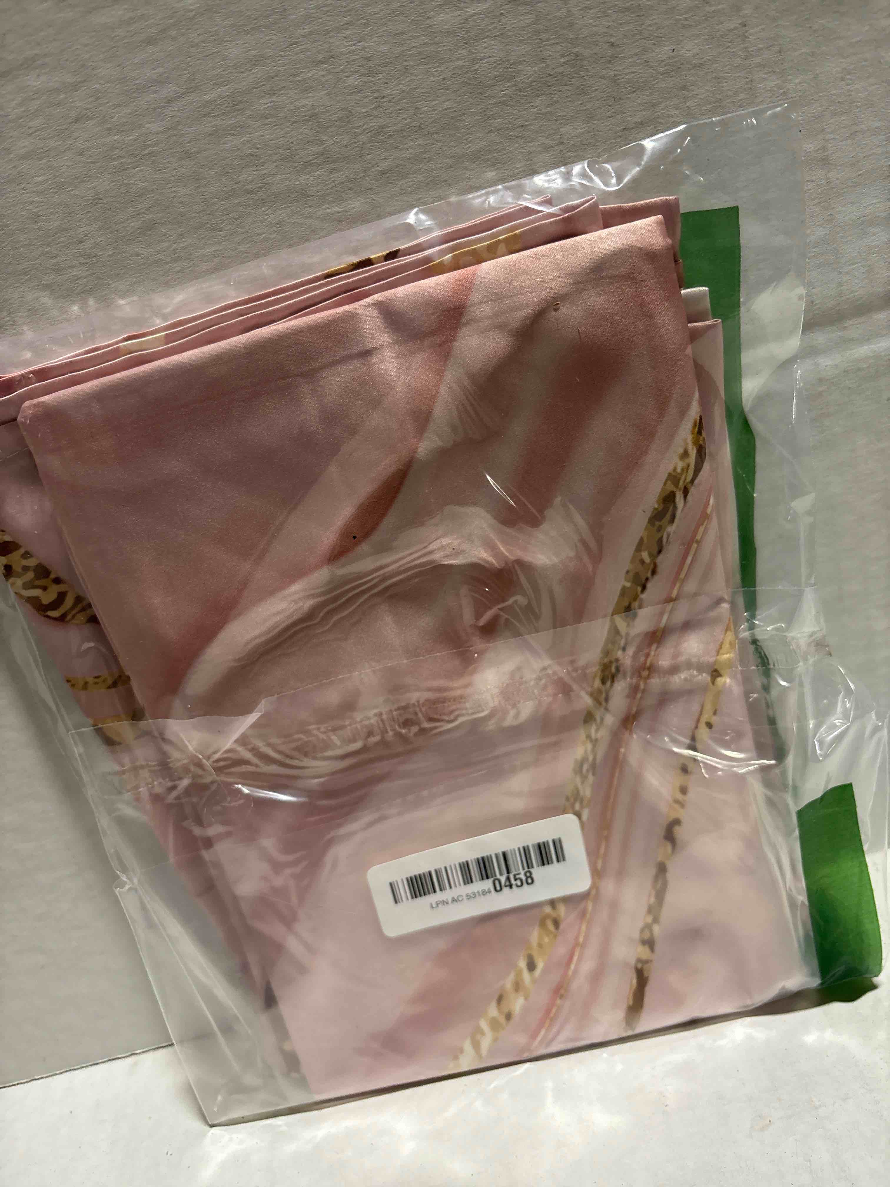 Condition photo showing New/Like New for Emvency 2 Pack Valances Window Treatments, Pink Marble Rose Gold Aesthetic Blackout Drapes Adjustable Curtain for Windows Living Room Kitchen Over Sink, 18x52 Inch Rod Pocket Valances Marble Pink 18"W x 52"L (Pack of 2)