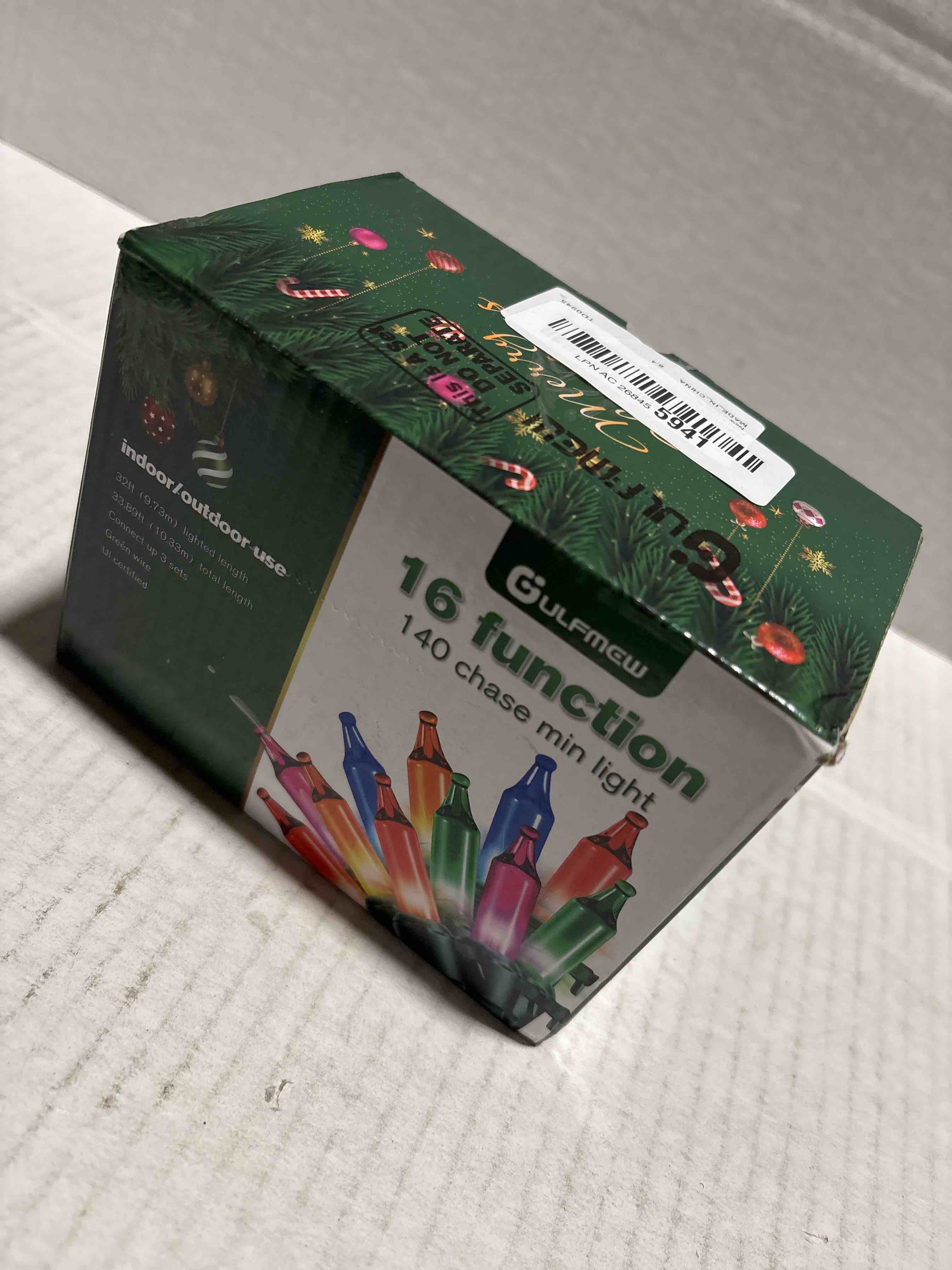 Condition photo showing New/Like New for Chasing Christmas Lights, 16 Function Controller,140 Clear Mini Bulbs, Indoor Twinkling Christmas Lights, 34 ft Long Holiday Decor, UL Certified, IP44 Waterproof,Green Wire(Multicolor)