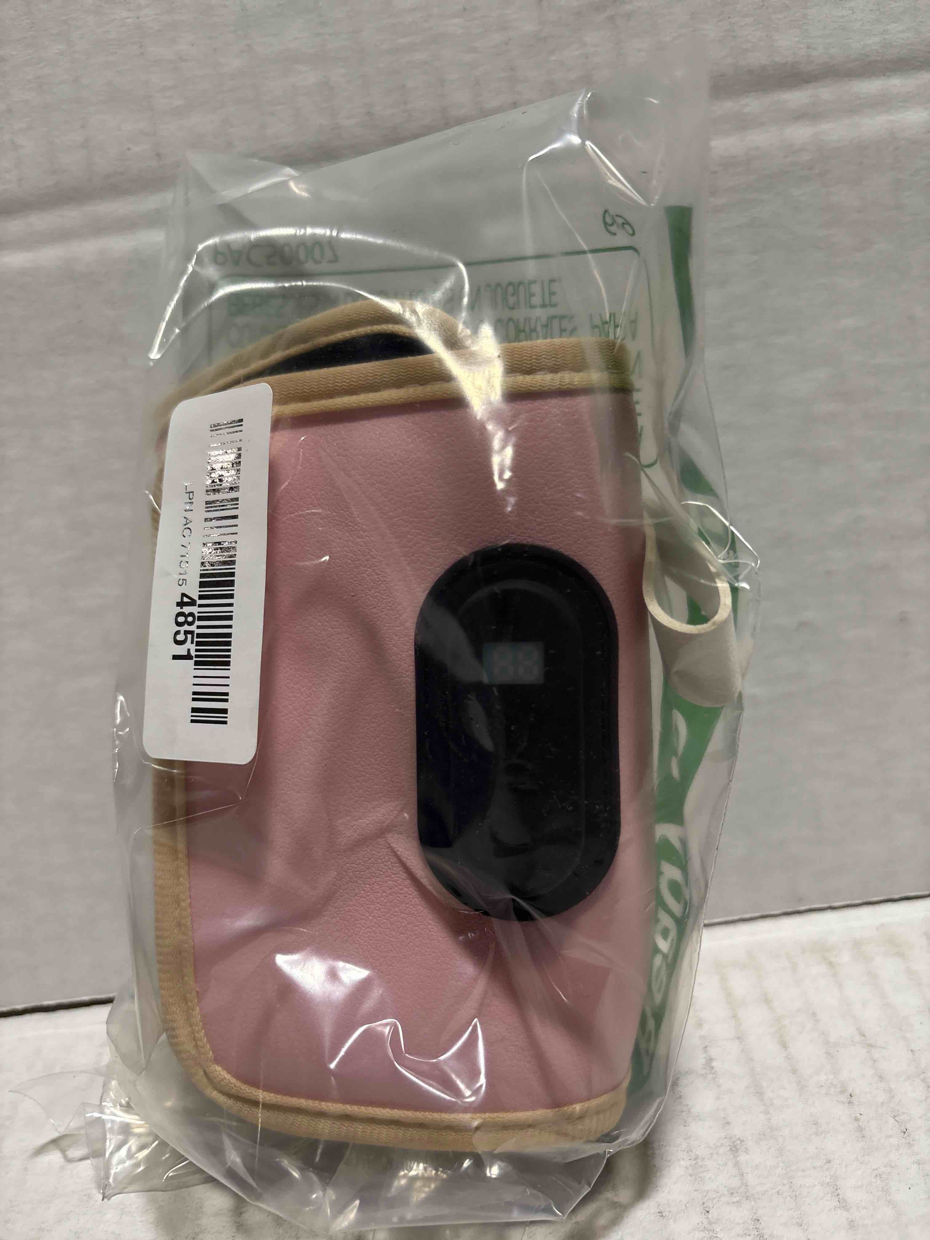 Condition photo showing New/Like New for Baby Bottle Warmer 20-Temperature Digital USB Portable Breast Milk Heater, Universal Insulated Thermo Cover for Infant Formula, Adjustable Smart Warming Sleeve with LCD Display (Pink)