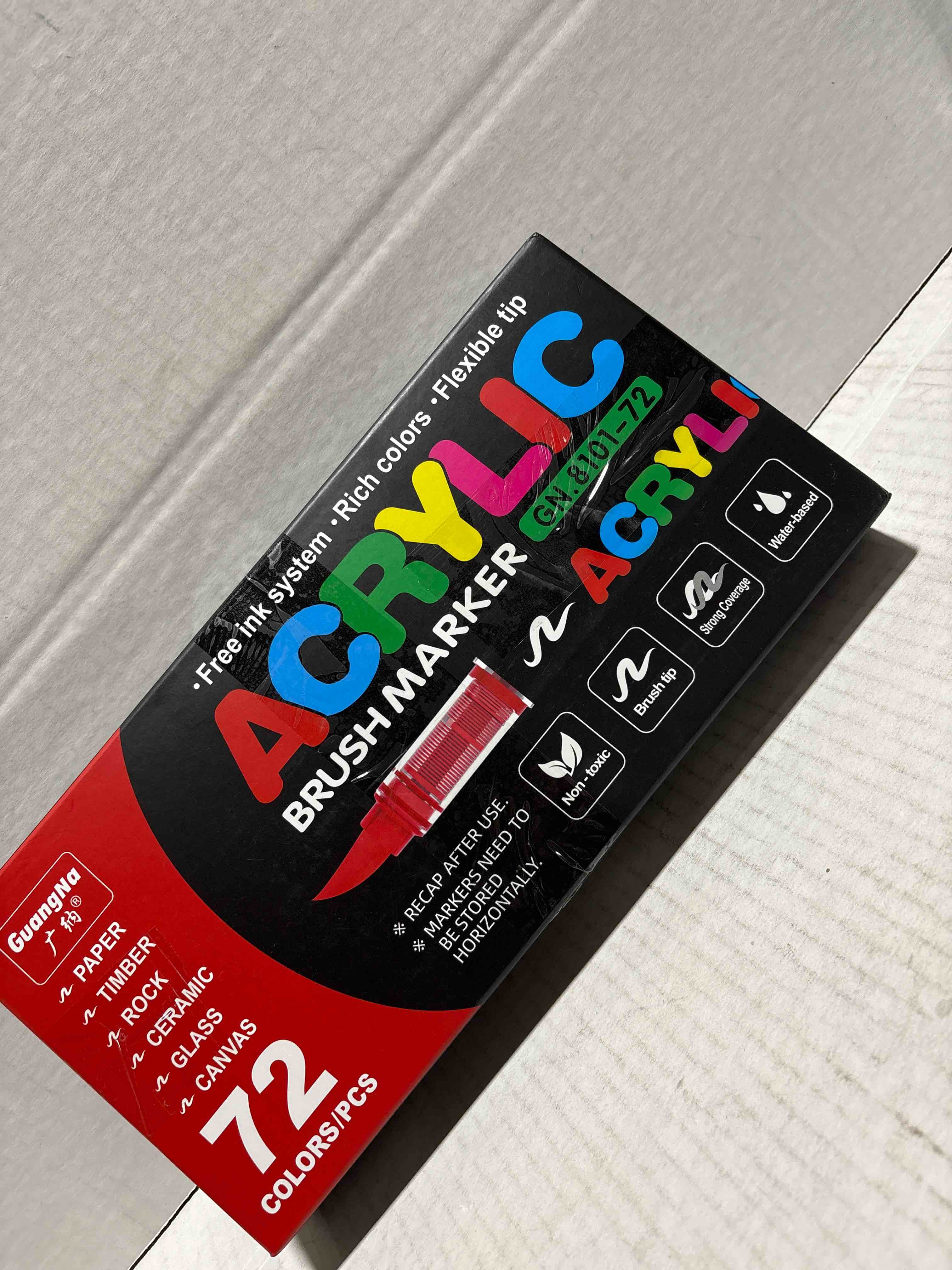acrylic brush marker 72 colors/pcs