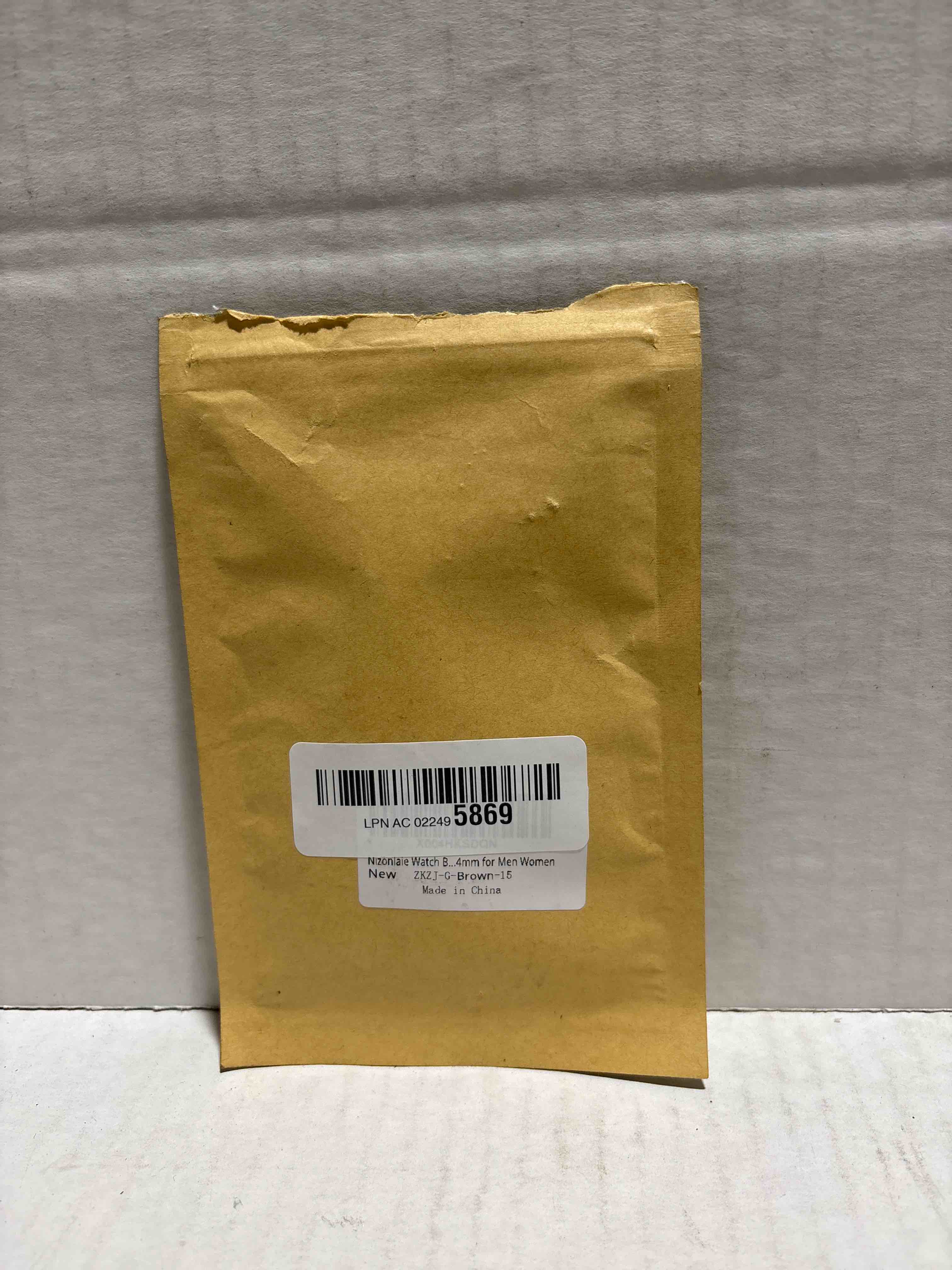Condition photo showing New/Like New for Quick Release Genuine Leather Watch Band Italian Alligator Grain Calfskin Business Casual Universal 12 to 24mm Men Women Brown(Gold Buckle) 15mm
