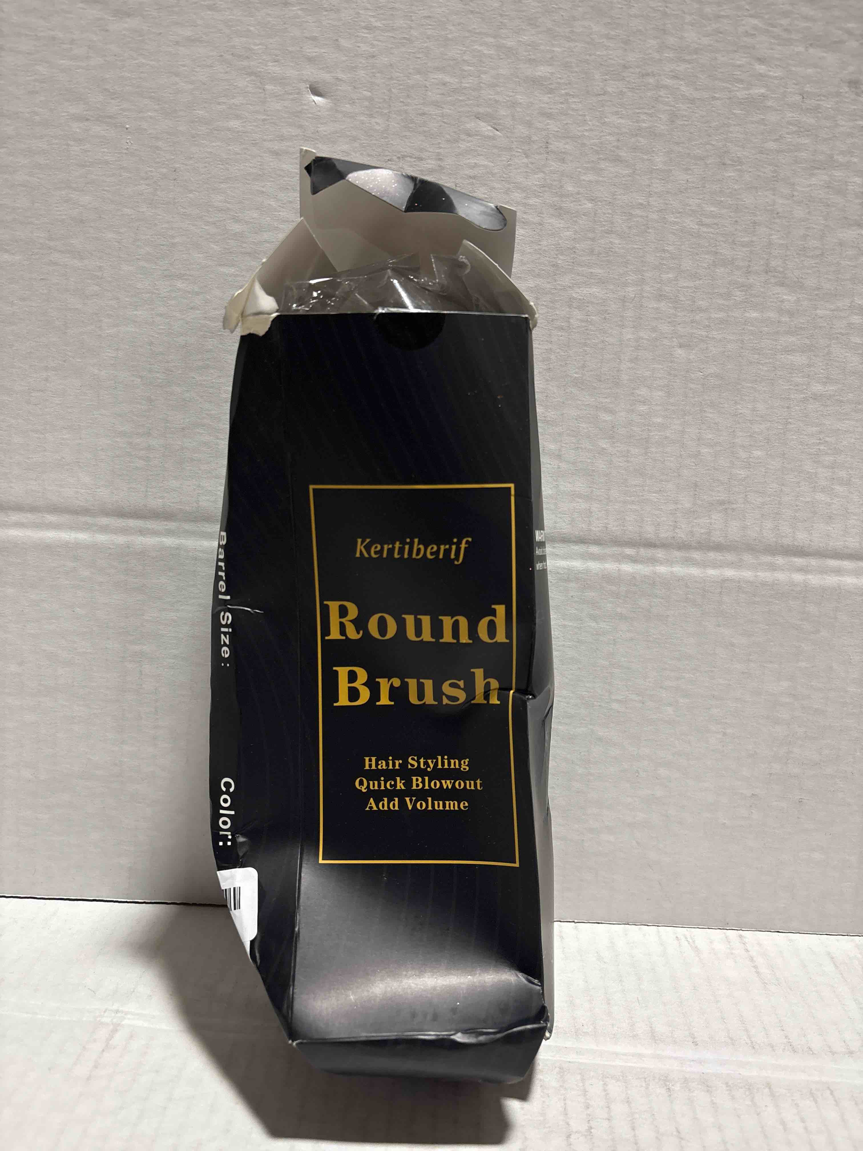 Condition photo showing Good Condition for Round Brush for Blow Out, Round Hair Brush with Boar Bristles, Nano Thermal Ceramic & Ionic Tech, for Blow Drying, Styling, Curling, Adding Volume (2.4 Inch, Barrel 1.3 Inch) Black 32mm - 1.3 Inch(2.4 Inch with bristles)