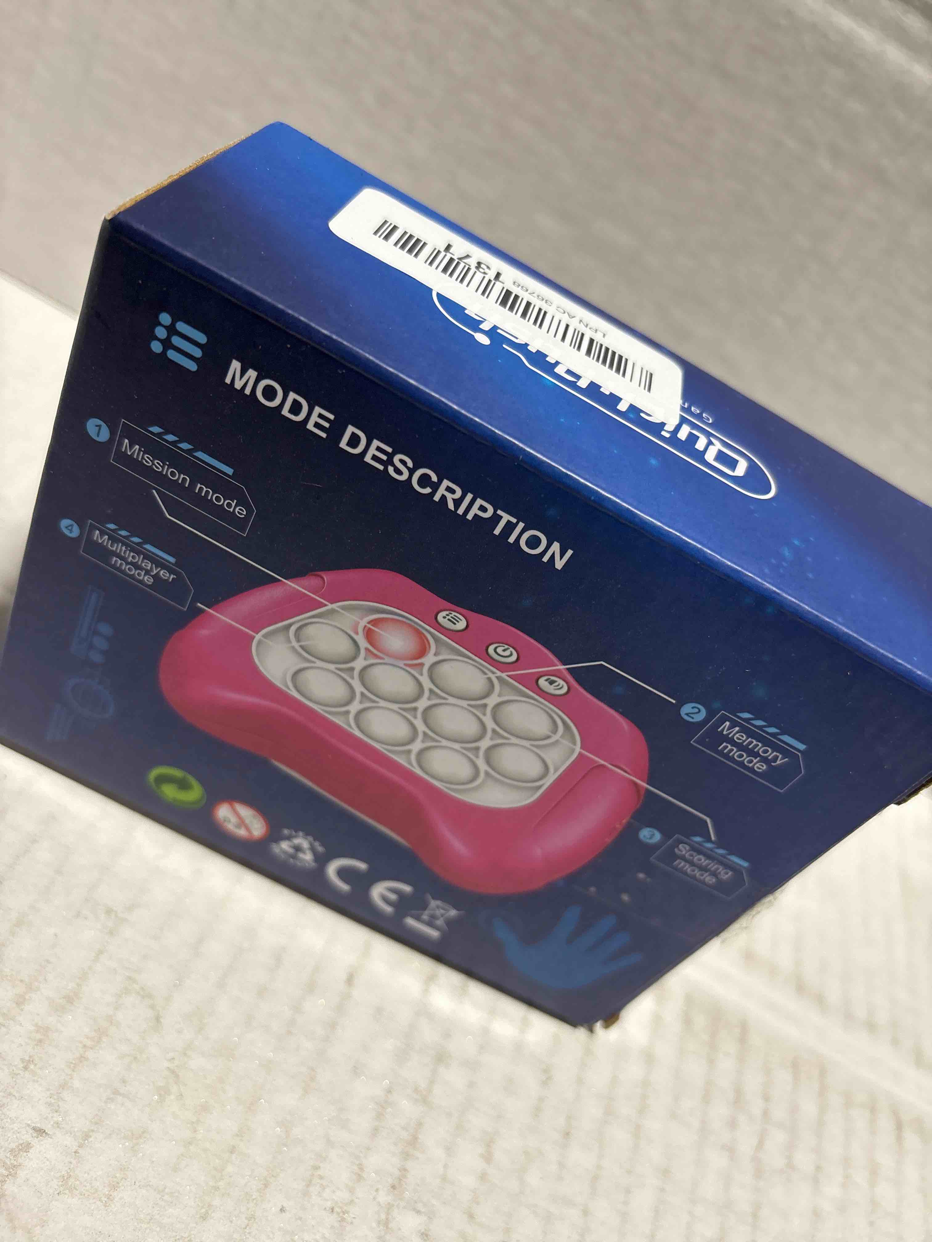 Condition photo showing New/Like New for Fast Push Machine Light Up Fidget Toys for Kids Adults, Handheld Game for Kids 3-12, Quick Push Bubble Stress Toy, Sensory Toys Travel Games, Xmas Birthday Gifts for Boys Girls (Pink)