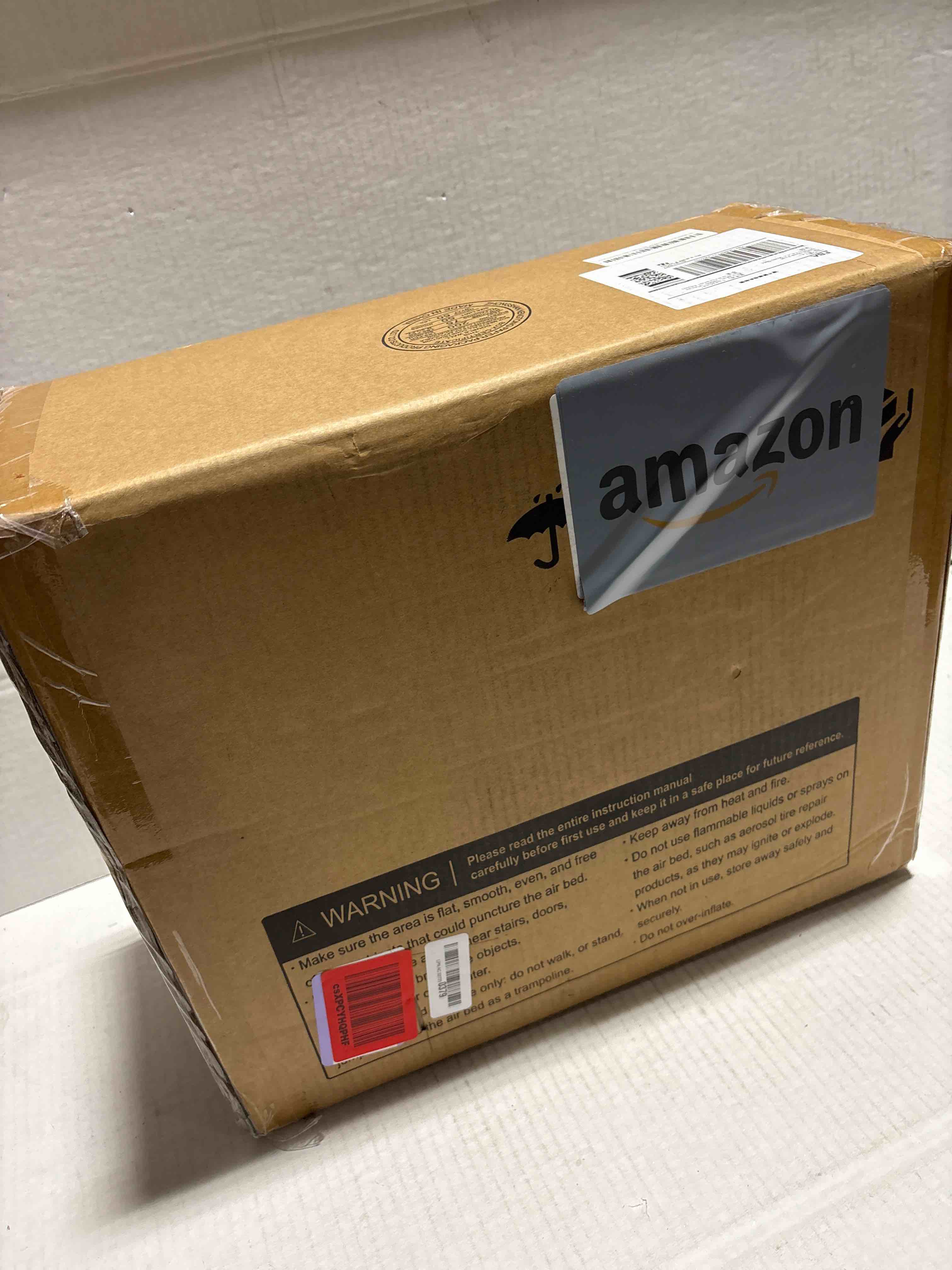 Condition photo showing New/Like New for KINGJERRY Queen Air Mattress with Built-in Pump, 18" Raised Comfort Inflatable Mattress with Leak-Proof Air Chamber, 800 lbs Heavy-Duty Support, Thick & Durable Blow Up Bed for Home, Guests & Camping