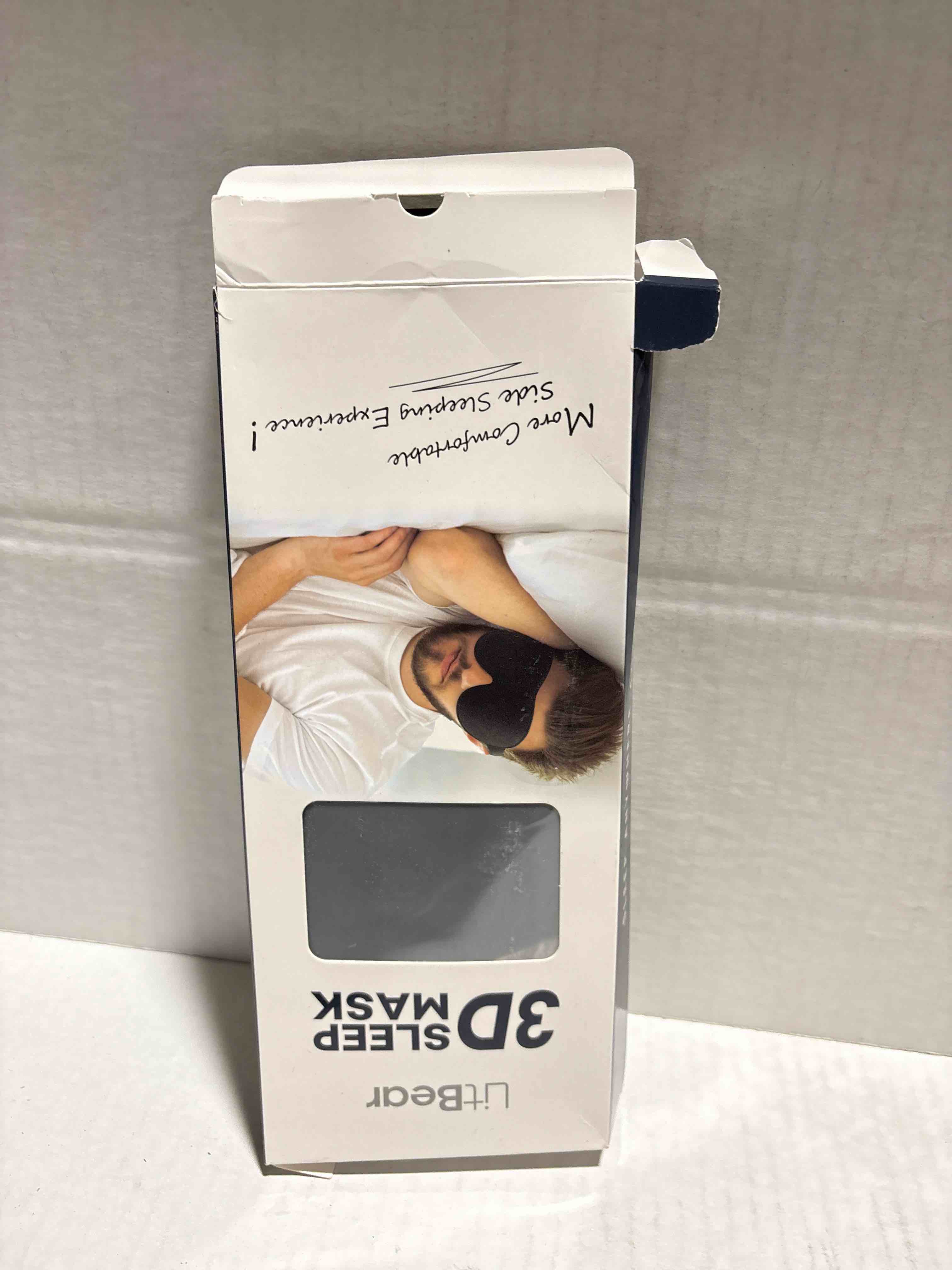 Condition photo showing New/Like New for LitBear Sleep Mask for Side Sleeper Women Men, Eye Mask for Sleeping Light Blocking, 3D Contoured Cup Sleeping Mask, Soft Breathable Sleep Eye Mask with Adjustable Elastic Strap for Travel Black
