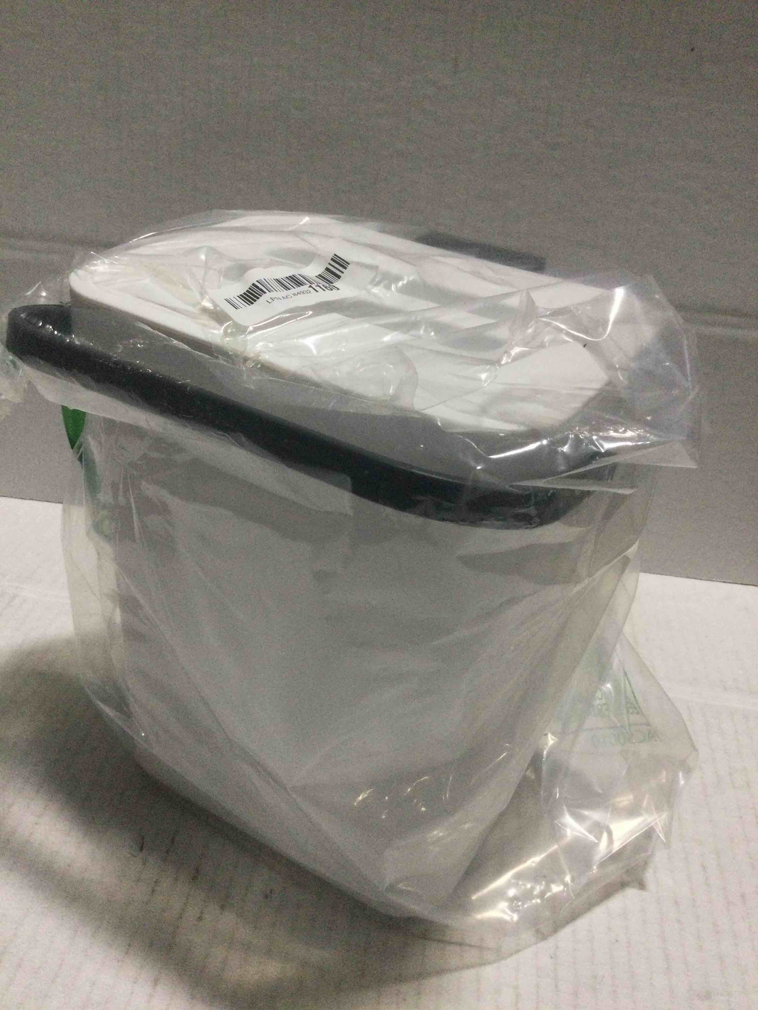 Condition photo showing New/Like New for LALASTAR Compost Bin Indoor Kitchen Sealed, Hanging Small Trash Can with Lid Under Sink for Kitchen, Food Waste Bin for Countertop, Mountable Garbage Can for Bathroom, RV, 5L/1.3 Gal, White White 5L