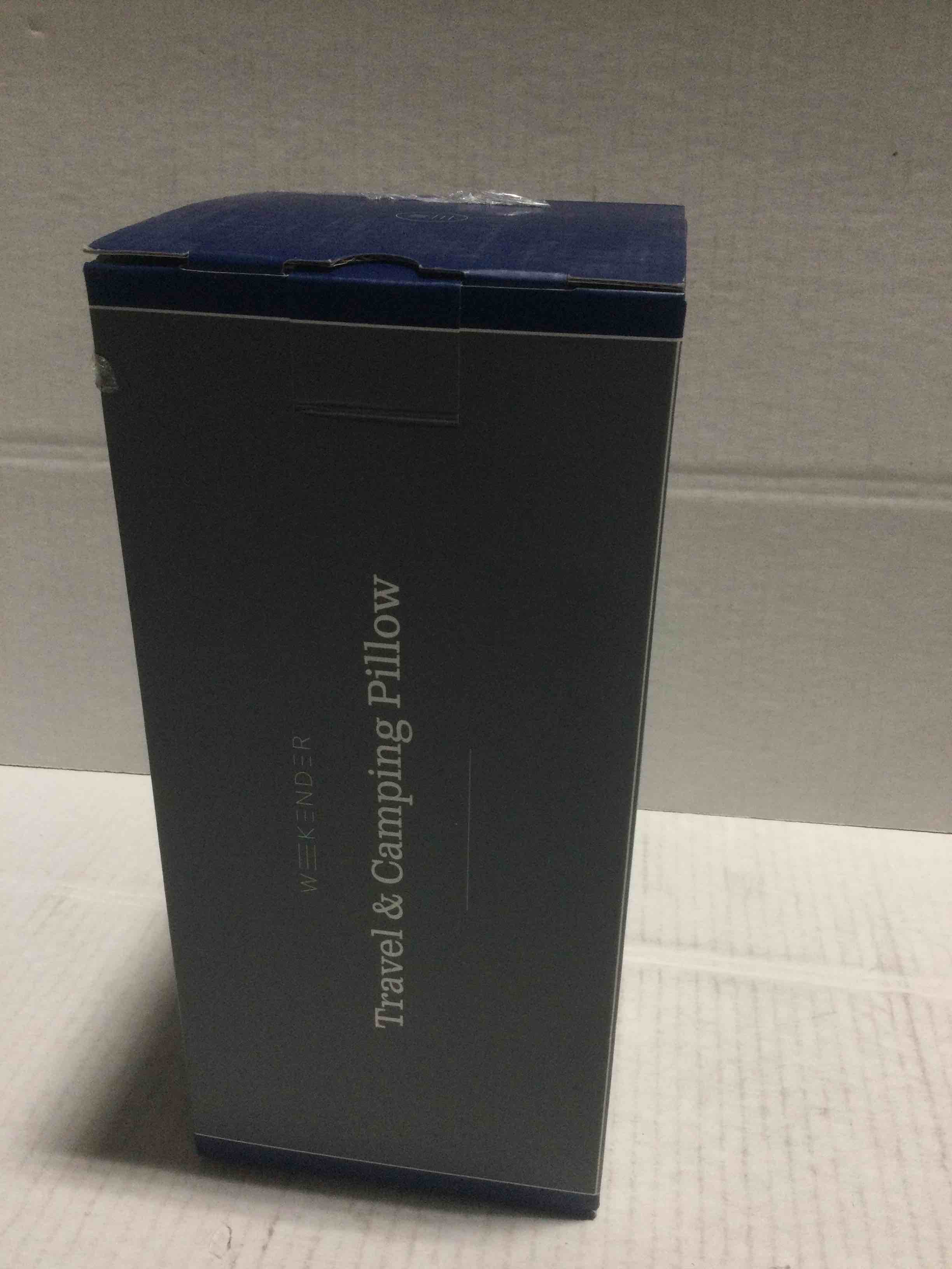 Condition photo showing New/Like New for WEEKENDER Gel Memory Foam Camping Pillow - Travel Essentials & Must Haves - Camping Gear & Accessories - Contouring Neck Support - Small Size Compatible for Car, Airplane, and Beach - 1 Pack Camping 1 Pack