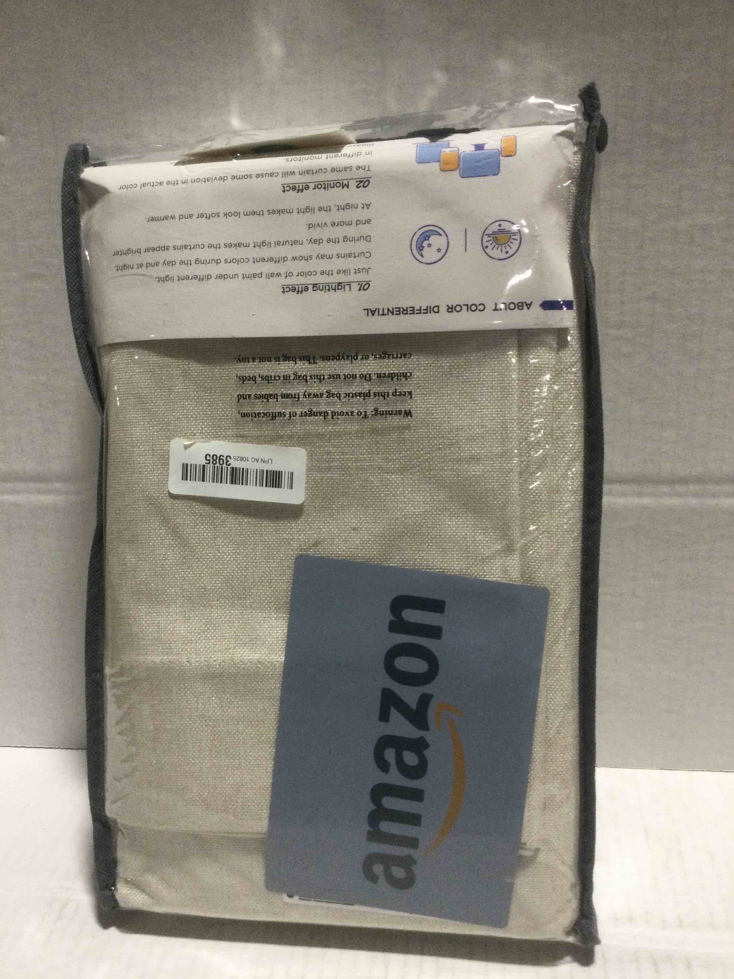 Condition photo showing New/Like New for 100% Blackout Shield Linen Blackout Curtains for Bedroom 84 Inches Long, Back Tab/Rod Pocket Living Room Drapes, Thermal Insulated Blackout Curtains 2 Panels Set, 50" W x 84" L, Cream Cream 50"W x 84"L (Pack of 2)