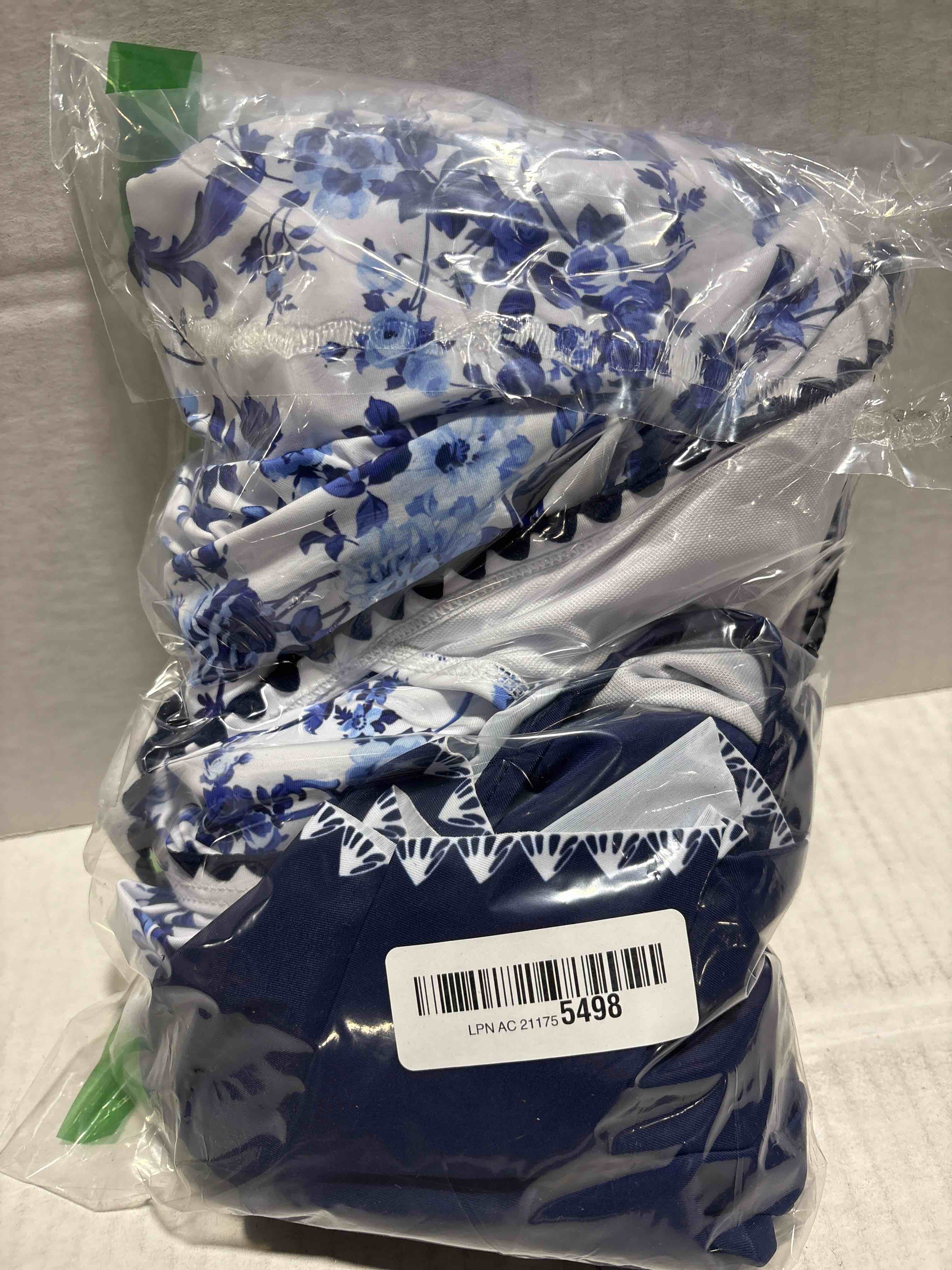 Condition photo showing New/Like New for ROSEWE Two Piece Tankini Swimsuits for Women, Tummy Control Bathing Suit with Skirt, V-Neck Swimdress Navy Blue Large