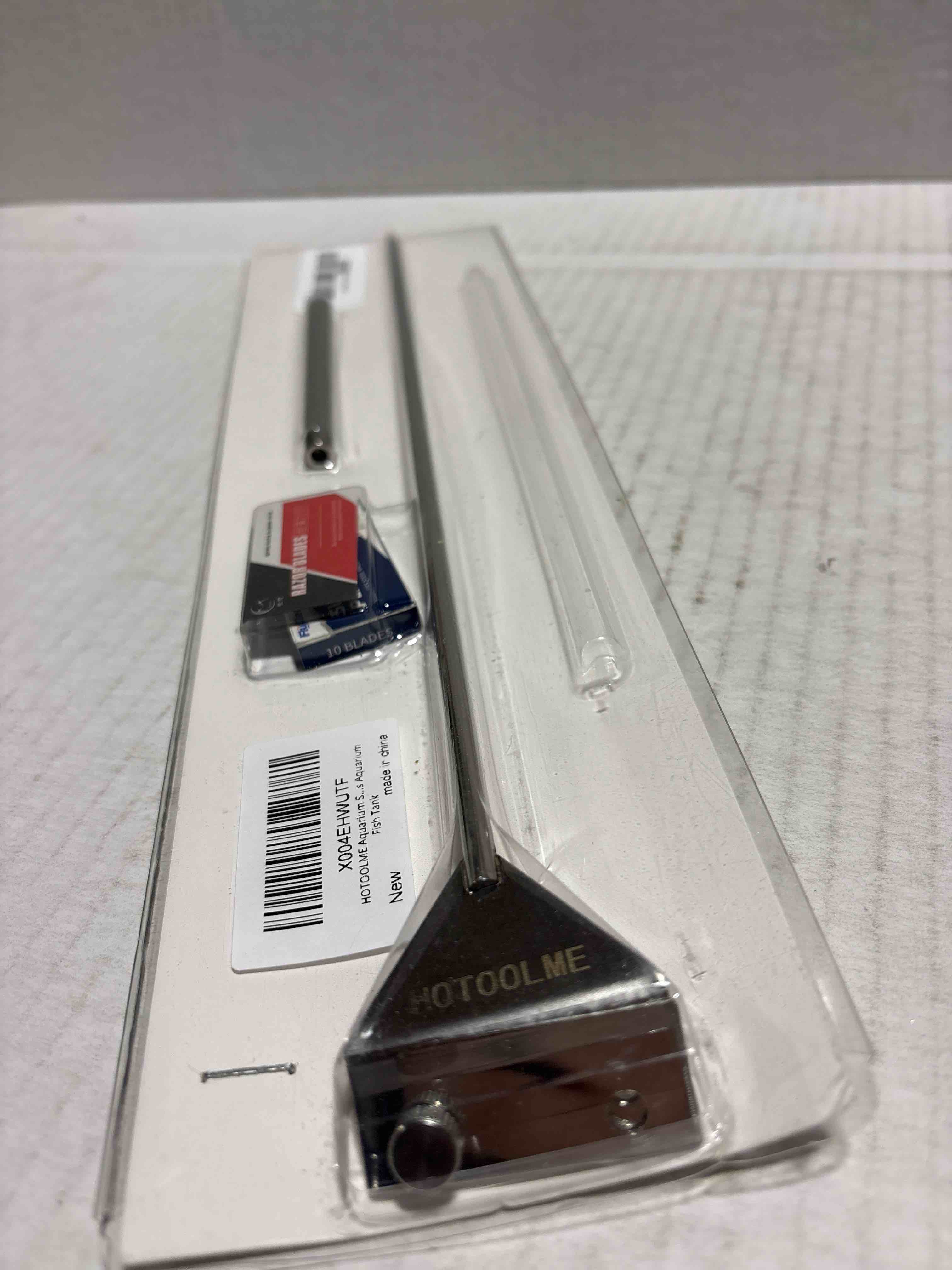 Condition photo showing New/Like New for HOTOOLME Aquarium Scraper, 25.6" Stainless Steel Scraper Cleaning Razor with 10 Blades for Glass Aquarium Fish Tank