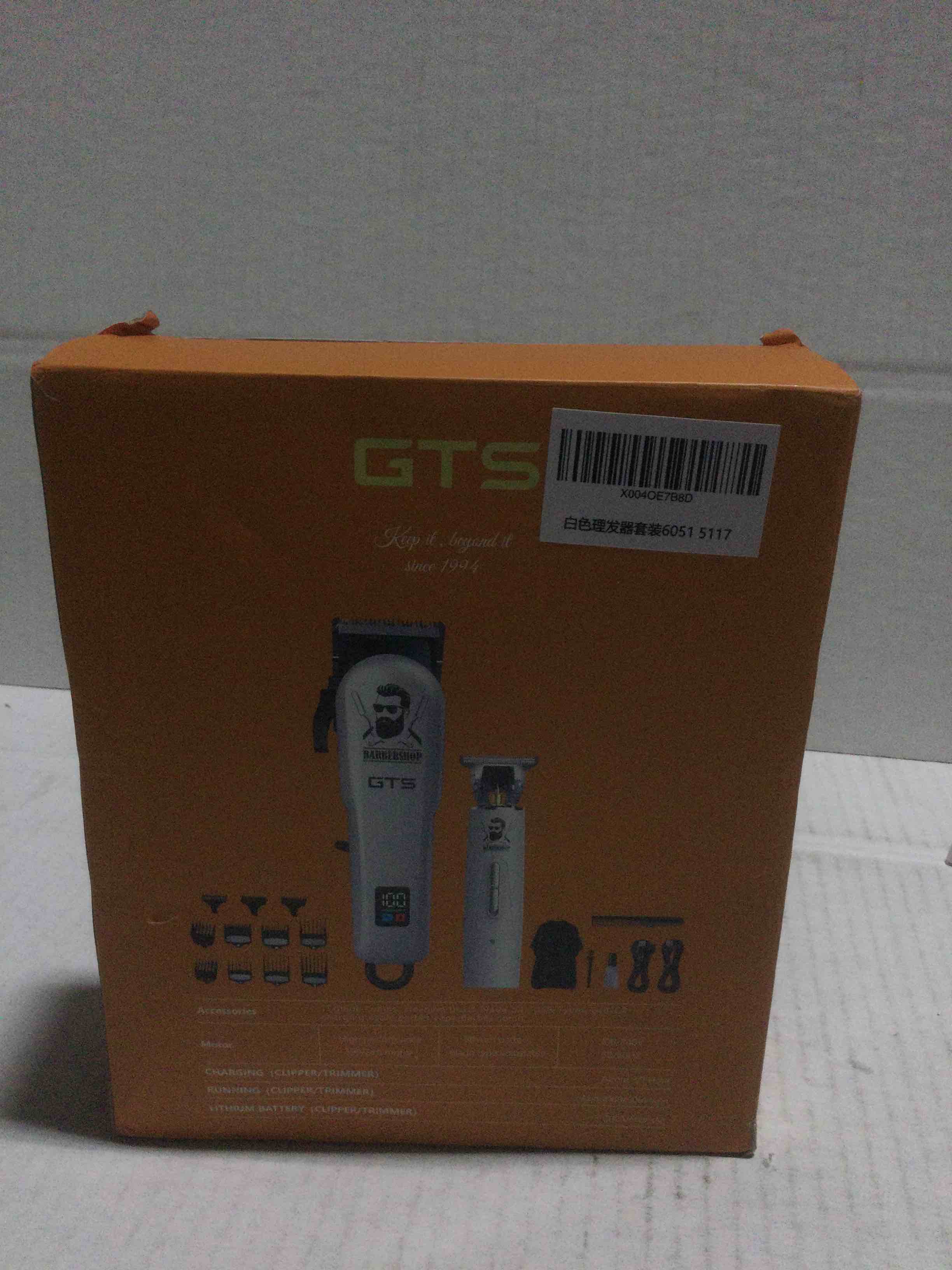 Condition photo showing New/Like New for GTSPro Hair Clippers for Men, Clippers and Trimmers Set, Barber Clippers, Electric Hair Trimmer with Box, Gifts for Men White Human-white