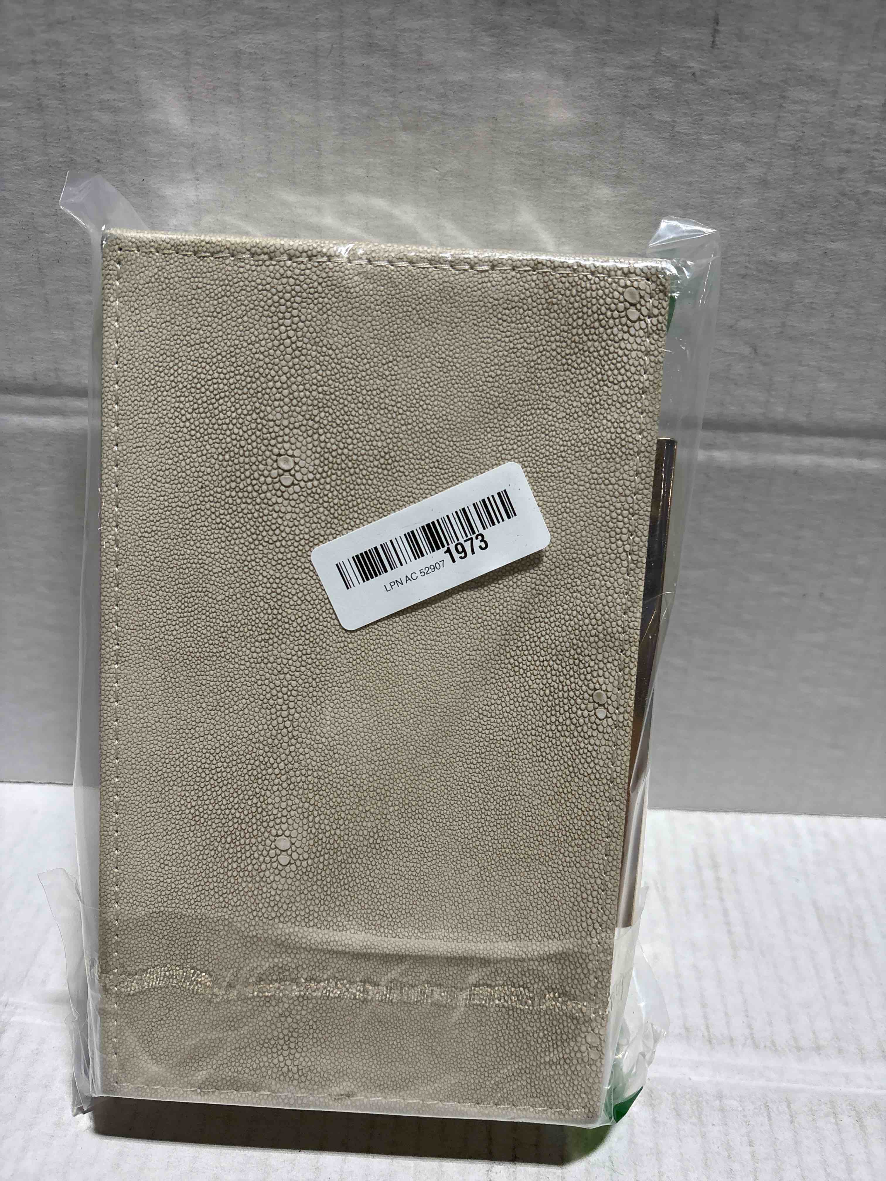 Condition photo showing New/Like New for Ivory Shagreen Decorative Box Faux Leather Keepsake Case Memory Storage Boxes Gold Handle Home Jewelry Organizer for Modern Home Decor Wedding Housewarming