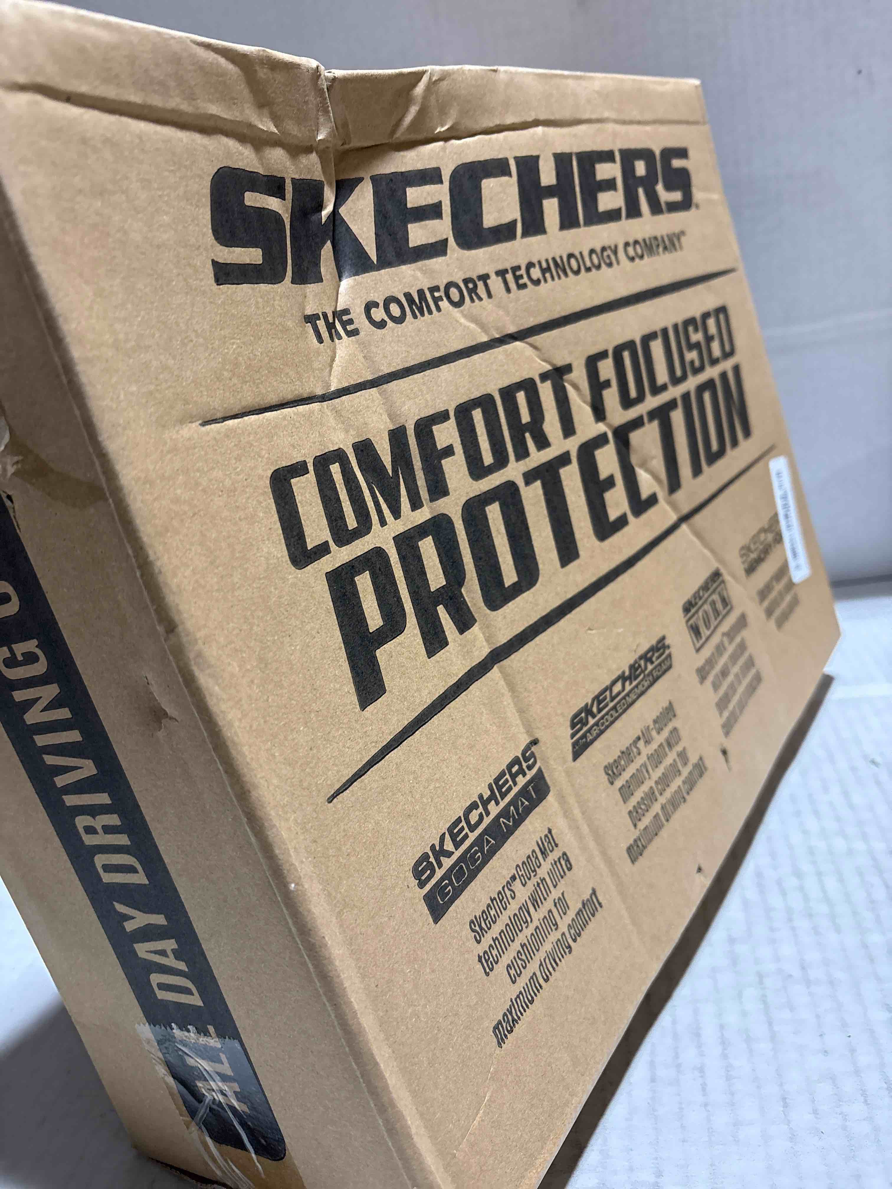 Condition photo showing New/Like New for Skechers Car Seat Covers,Piping Luxury Faux Seat Covers,Waterproof Anti Slip Car Seat Protector Front Seats,Car Accessories Airbag Universal Fit for 95% Cars,Vans,Trucks,SUV,Black Two Front Black and Black