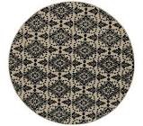 ultimate innovations 94” round Bella blossom area rug, black 
