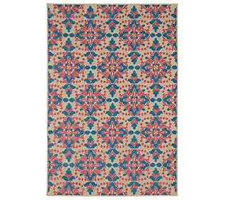 ultimate innovations California villa 5x7 in/outdoor rug, pink