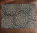 ultimate innovations 7x10 bella blossom in/outdoor rug,  slate grey