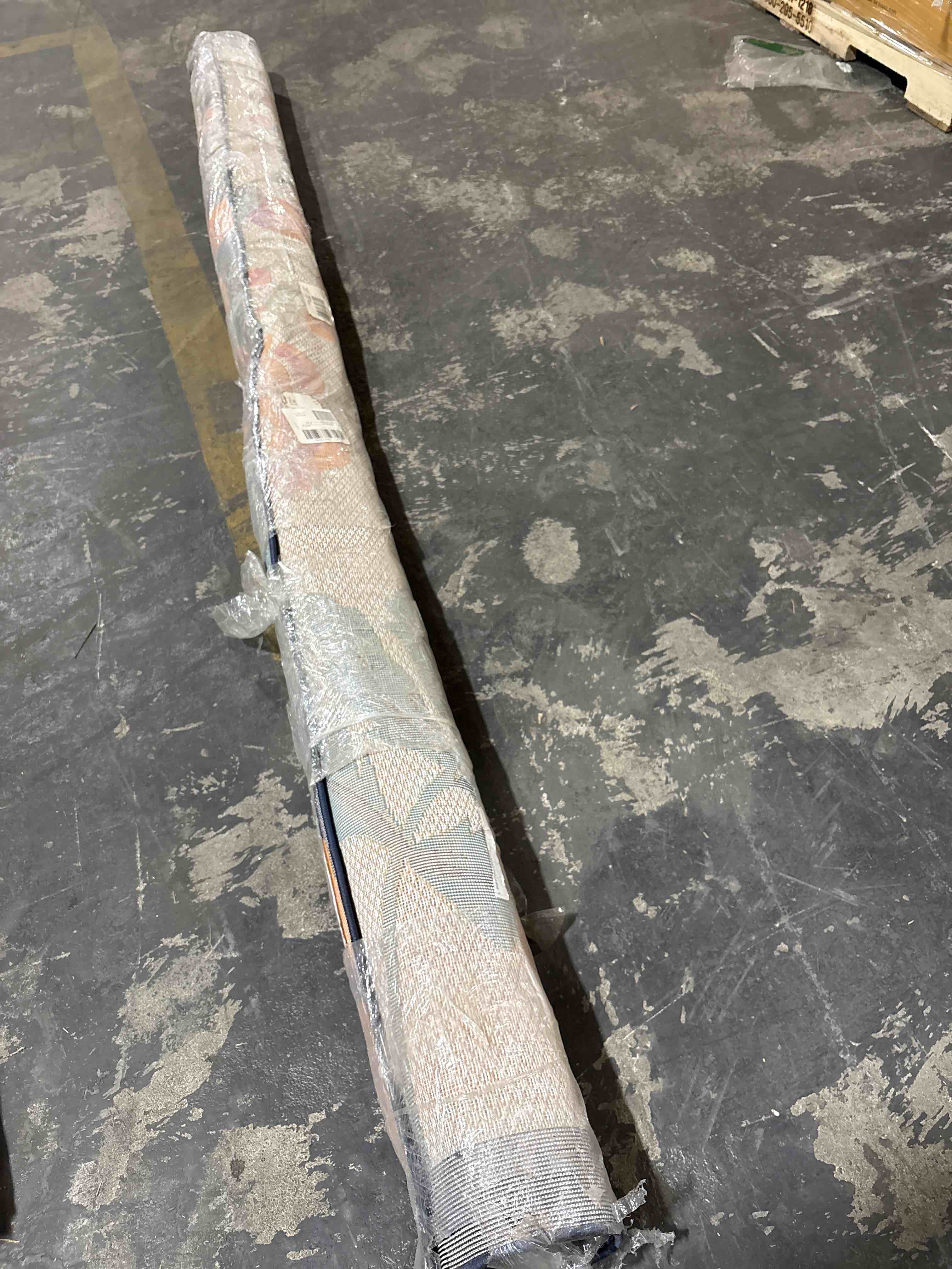 Condition photo showing New/Like New for nourison 7’10”x9’10” romantic garden indoor/outdoor high-low rug, multi